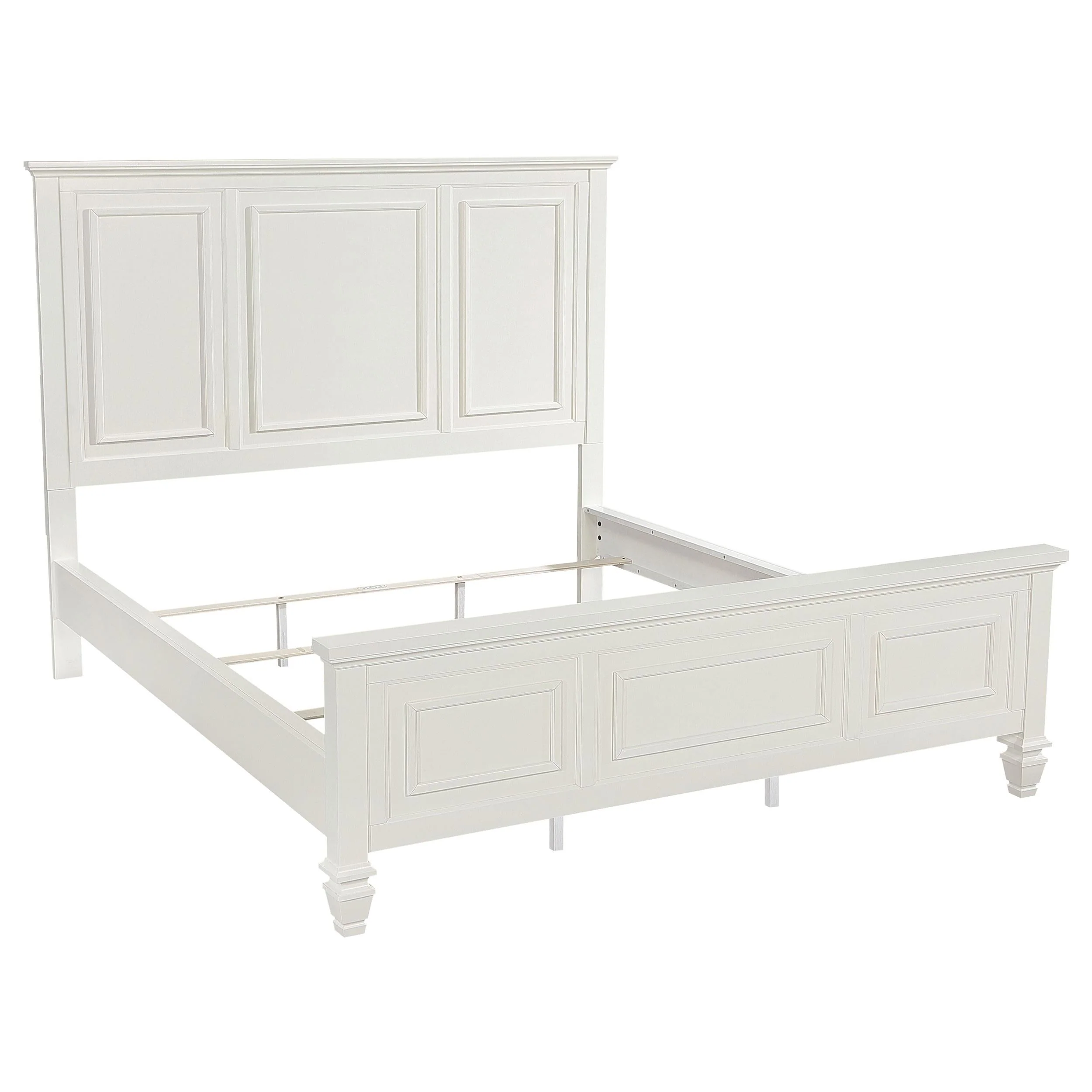 Sandy Beach Cream White California King Panel Bed - Image 2
