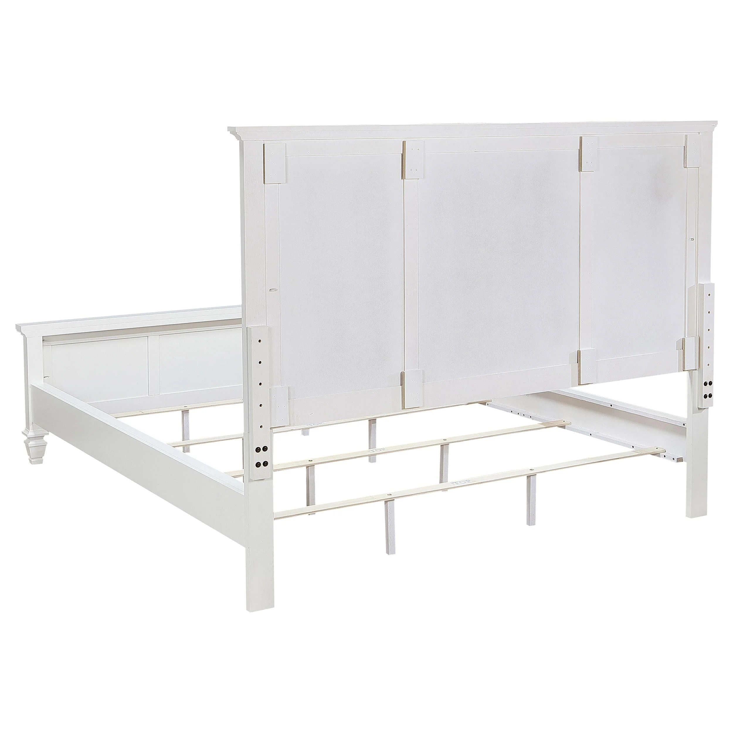 Sandy Beach Cream White California King Panel Bed - Image 4