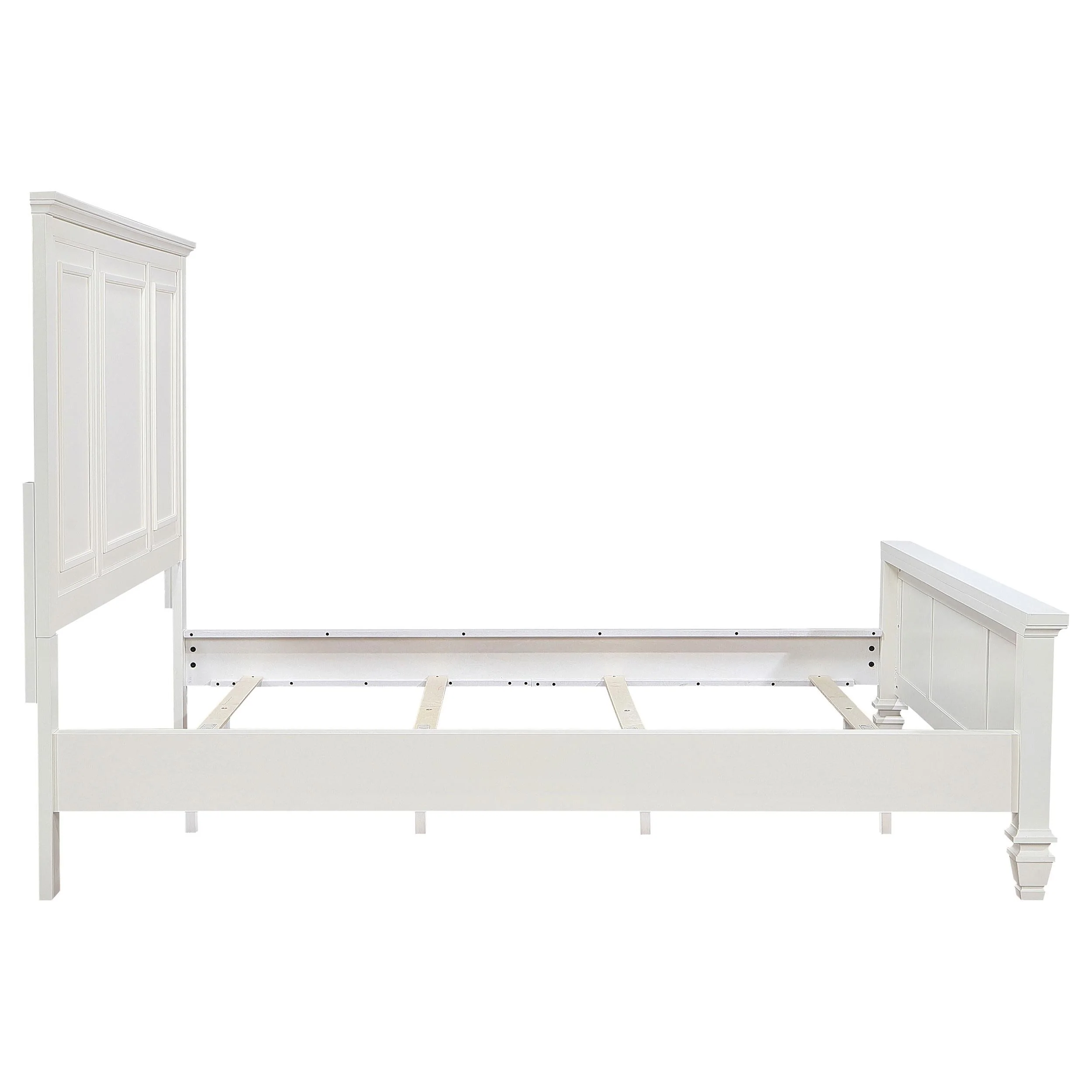Sandy Beach Cream White California King Panel Bed - Image 5