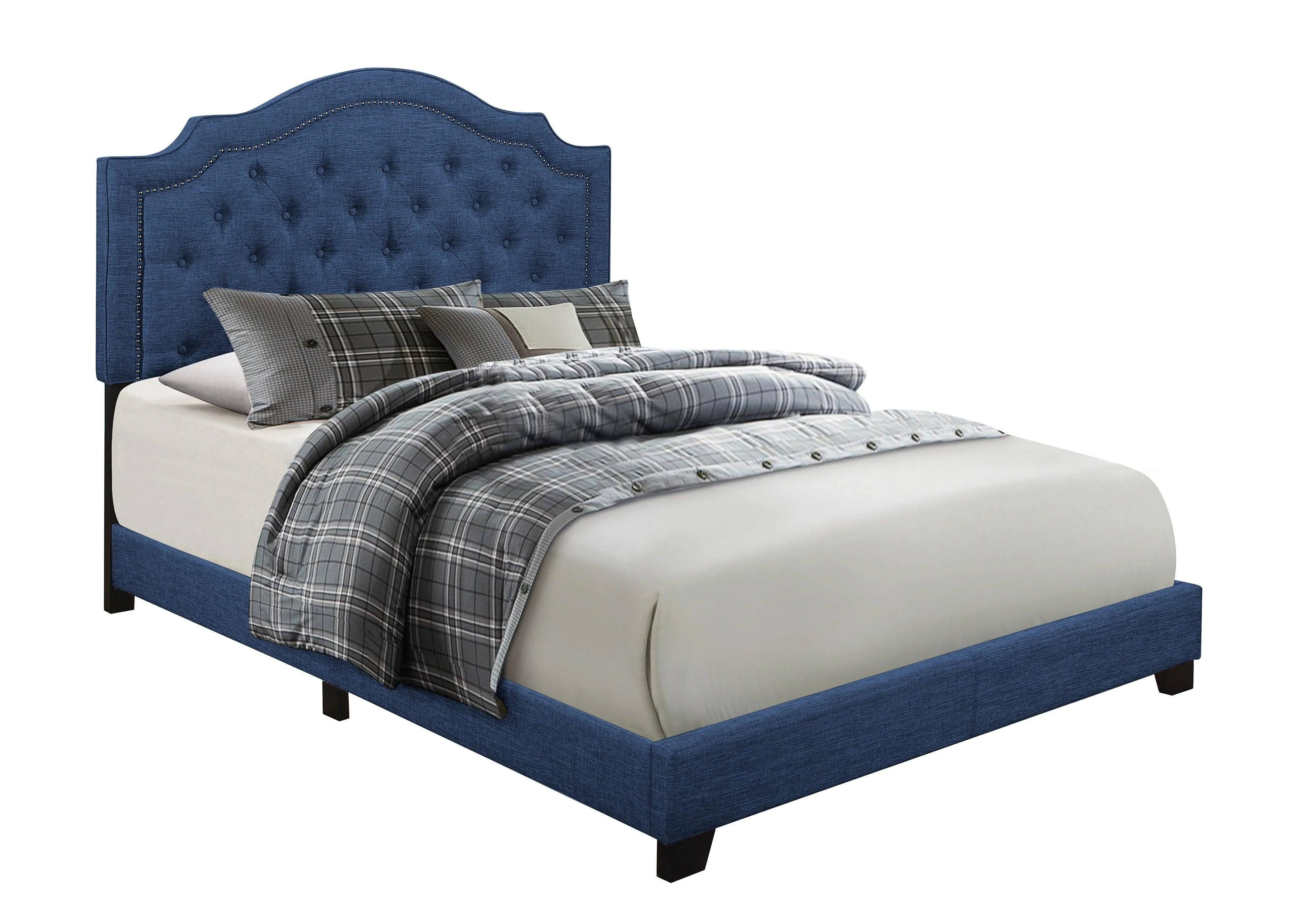 Sandy Blue King Upholstered Bed - Image 3