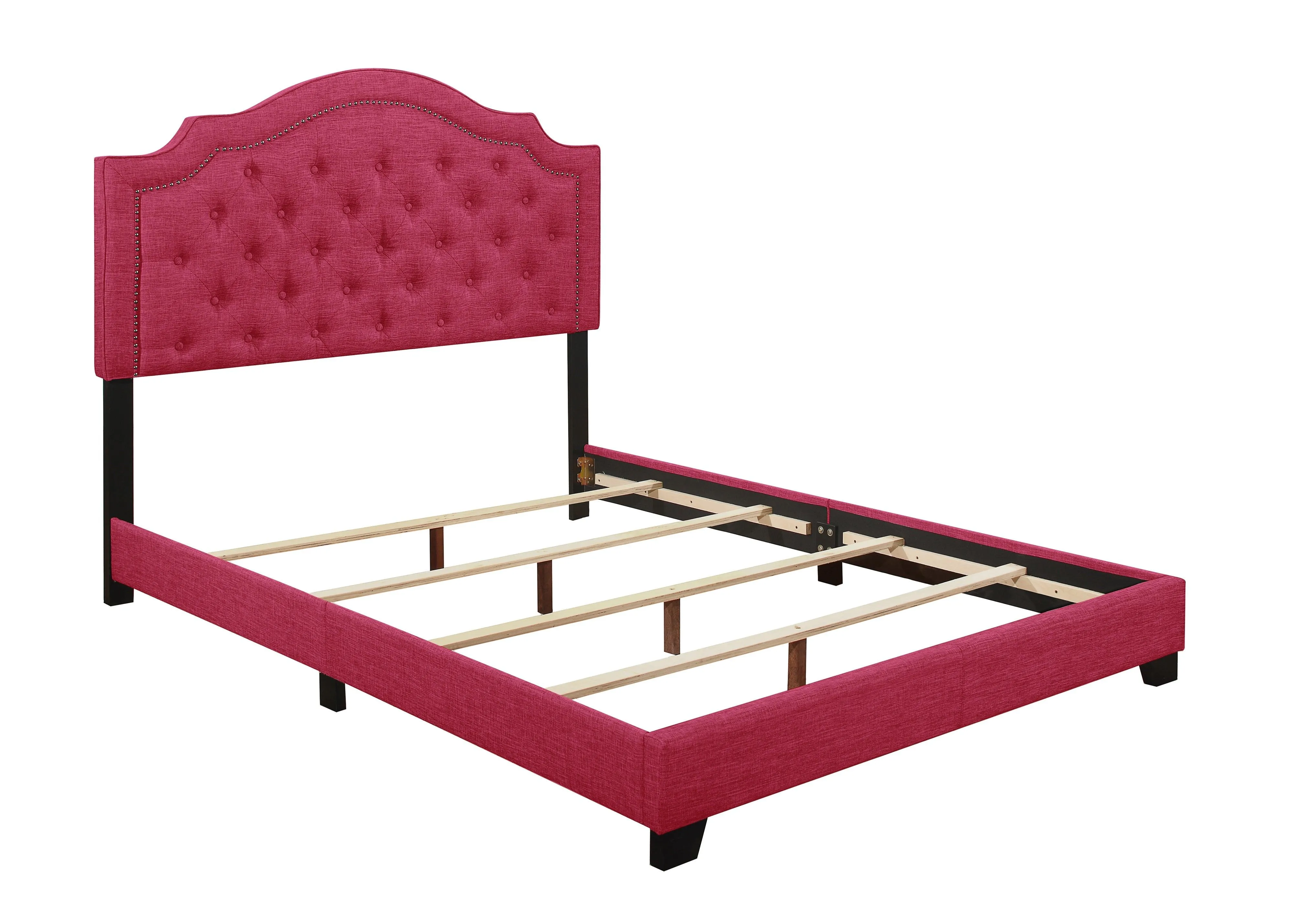Sandy Pink Queen Upholstered Bed - Image 2