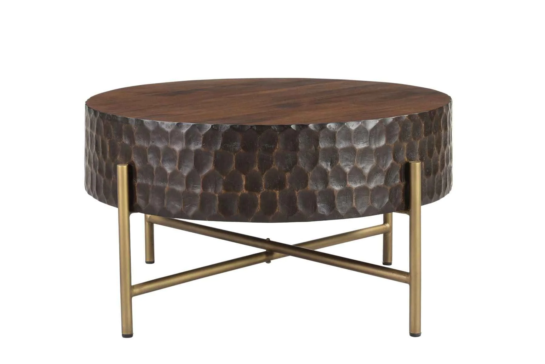 Santa Cruz 34" Round Coffee Table in Two Tone - Image 4