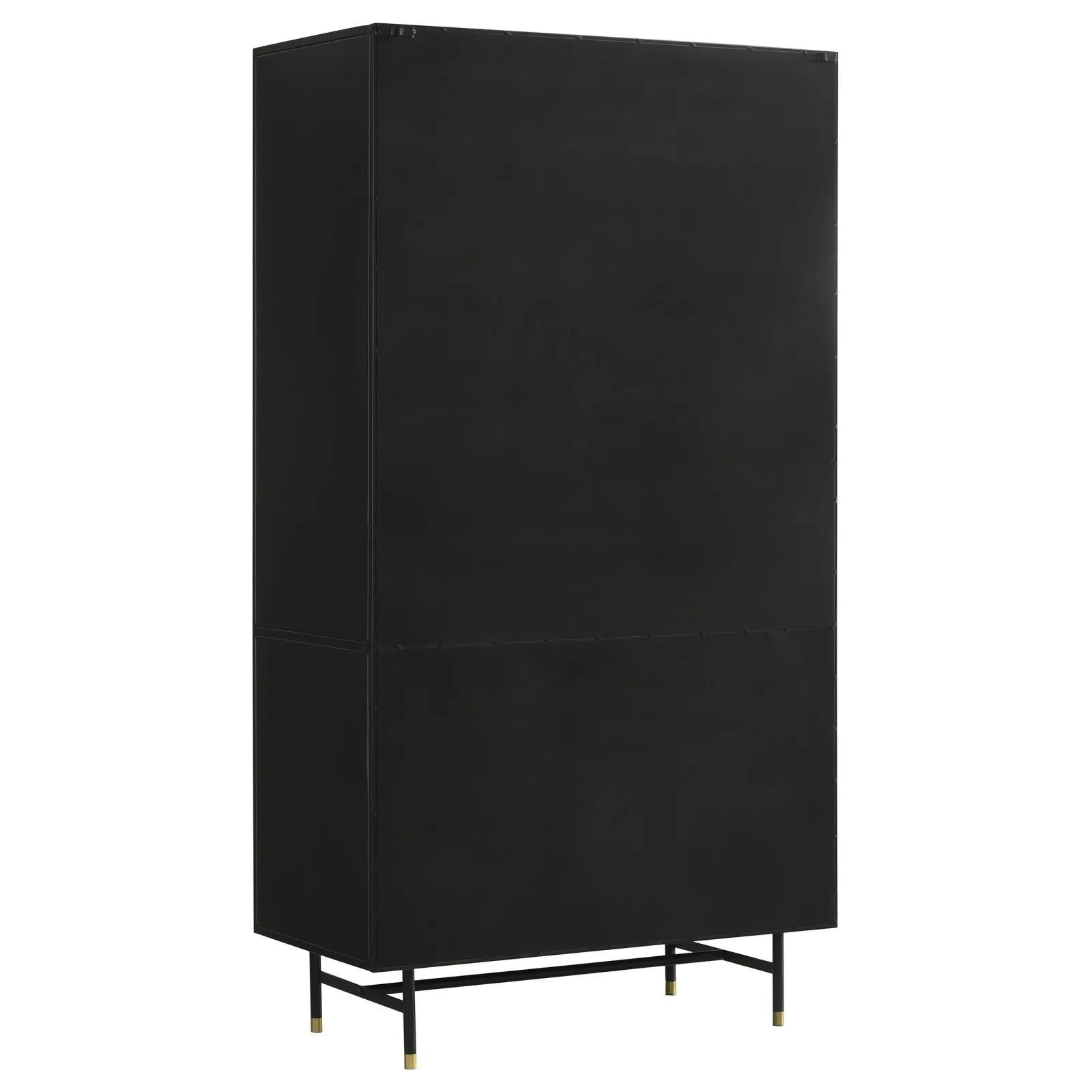 Santiago Matte Black Rectangular 4-Door Cabinet - Image 6