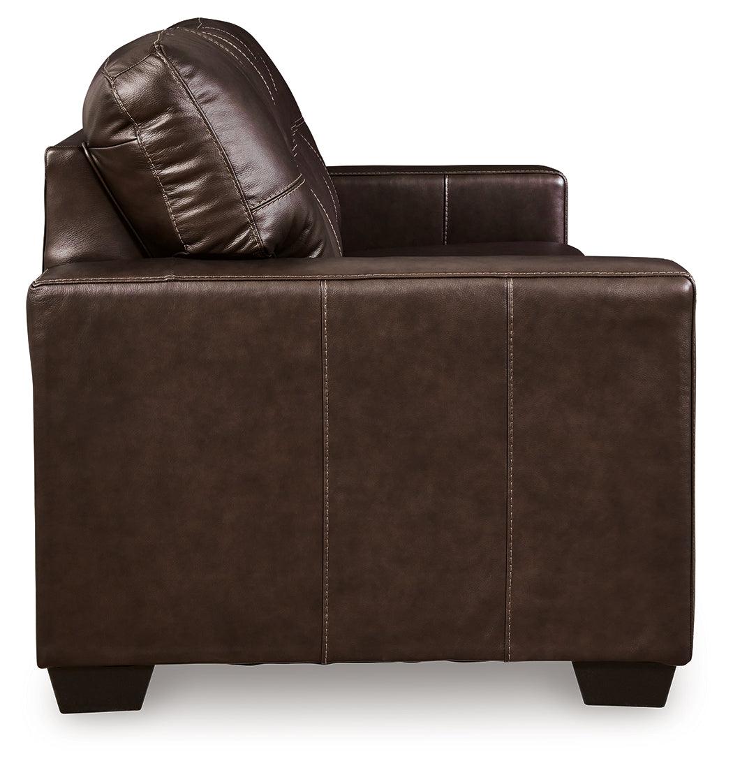 Santorine Dark Brown Leather Sofa - Image 4
