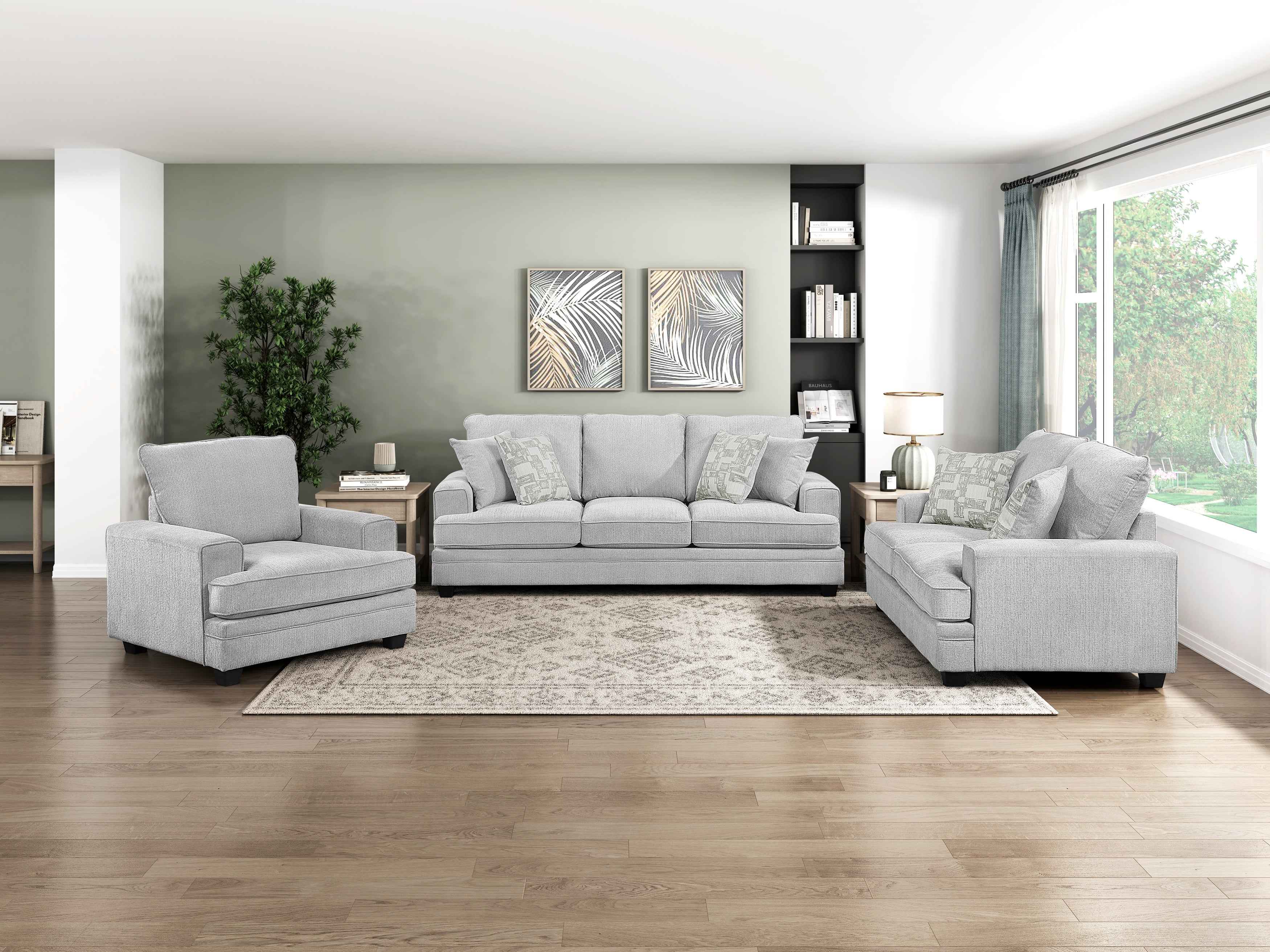 Sarah Stone Gray Living Room Set