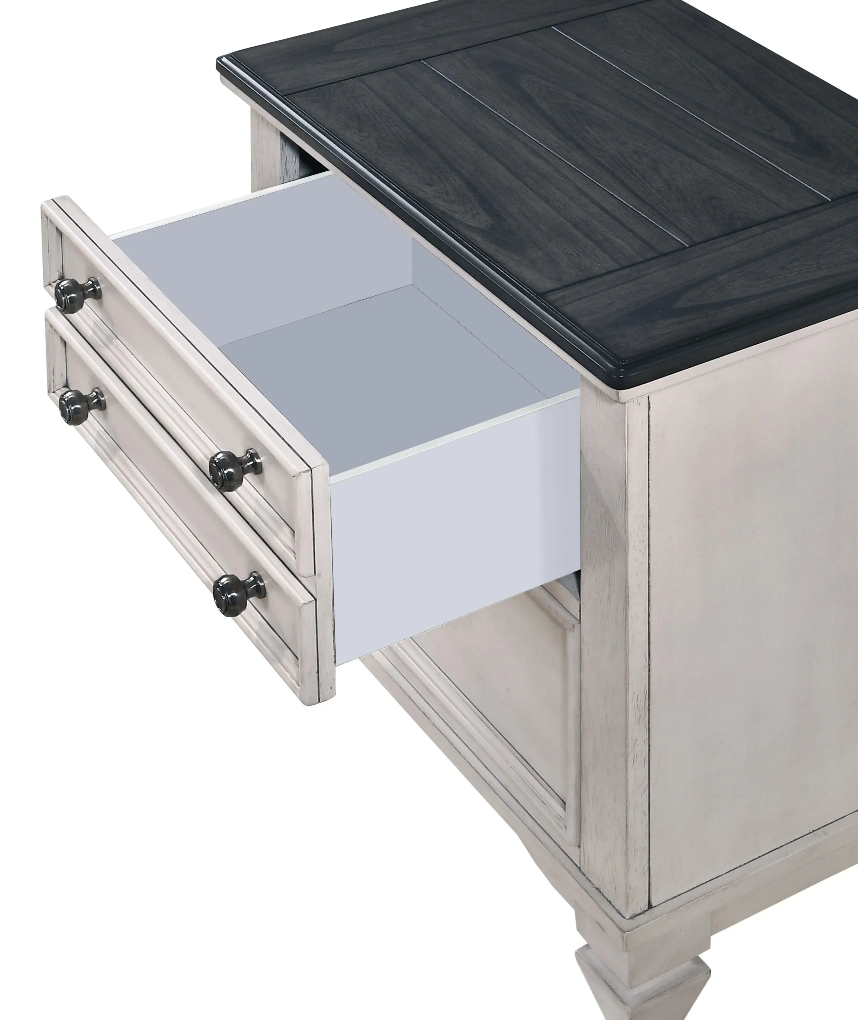 Sawyer Antique White and Brown Nightstand - Image 3