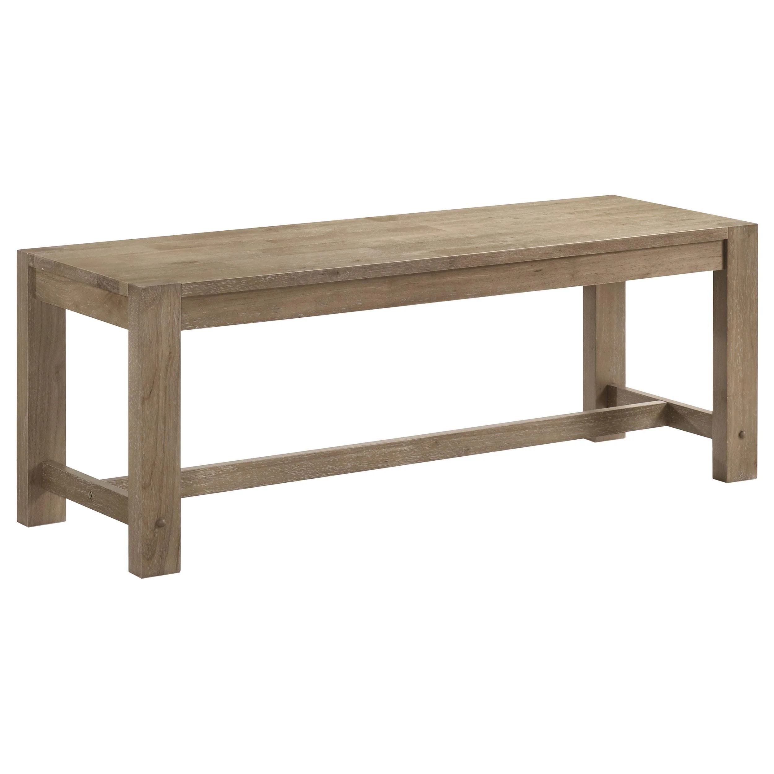 Scottsdale Solid Wood Dining Bench Brown Washed - Image 3