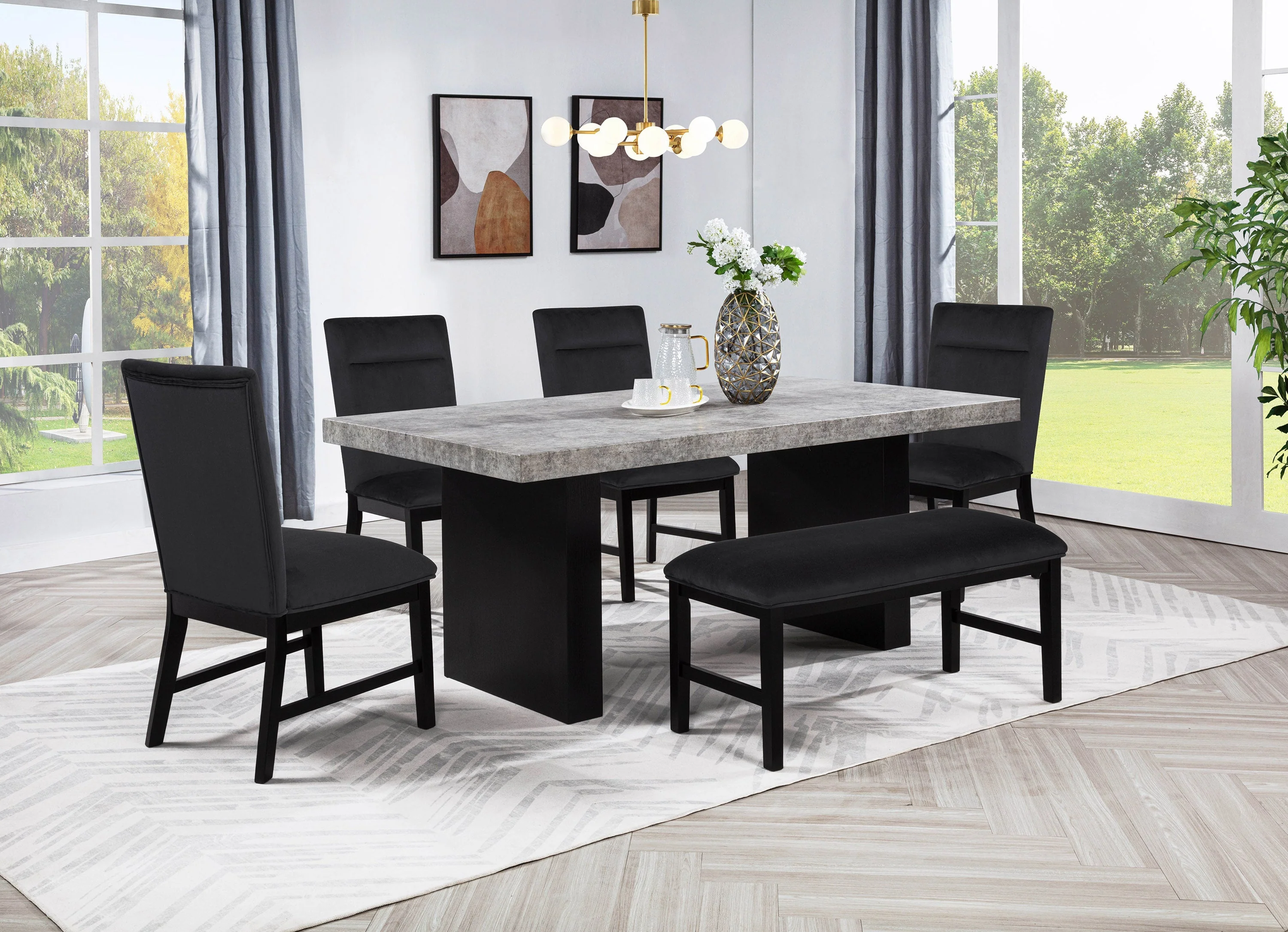 Sebastian Black Side Chair (Set of 2) - Image 4