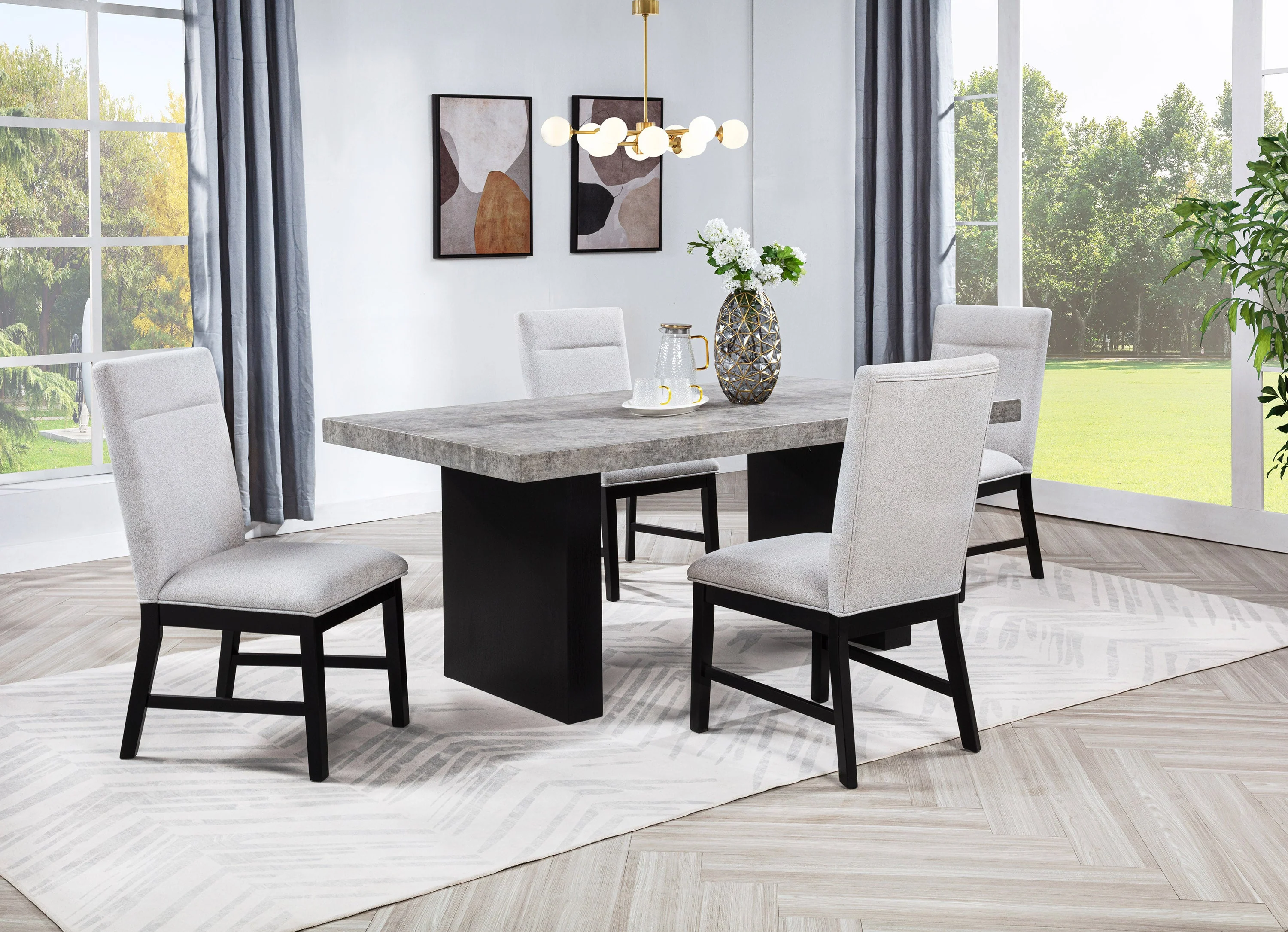 Sebastian Dove Dining Bench - Image 2