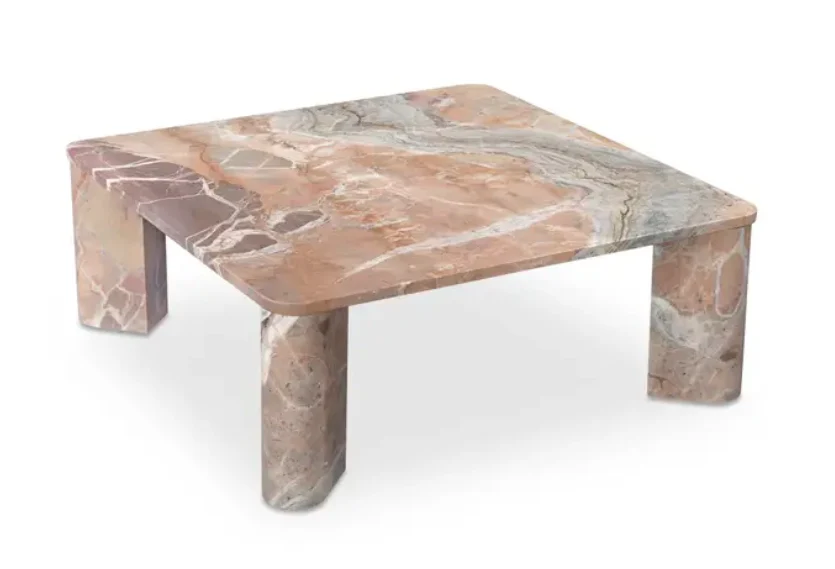 Segment Coffee Table Orange Levante Marble - Image 4