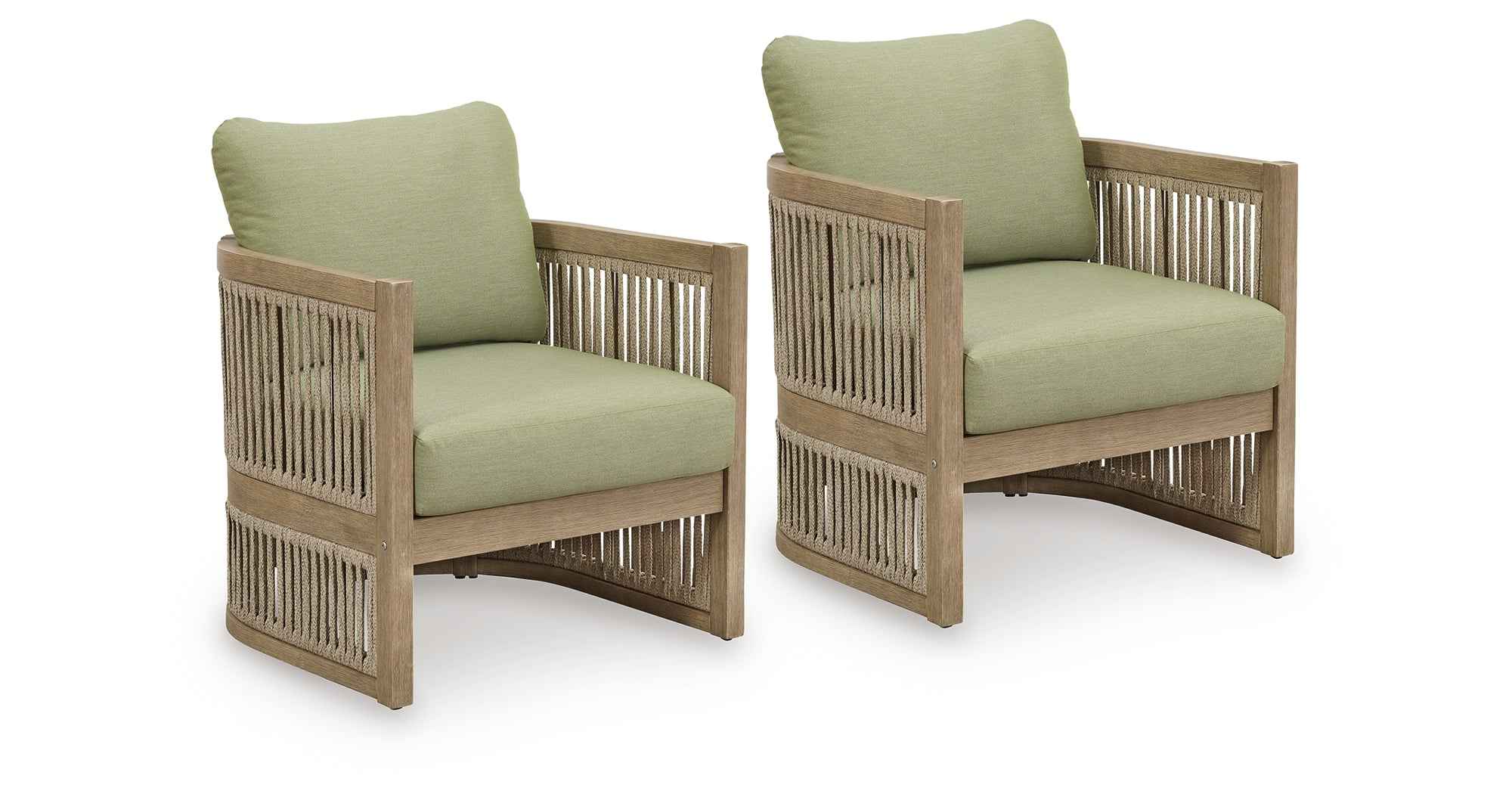 Serena Shores Beige/Green Outdoor Sofa and 2 Chairs - Image 16