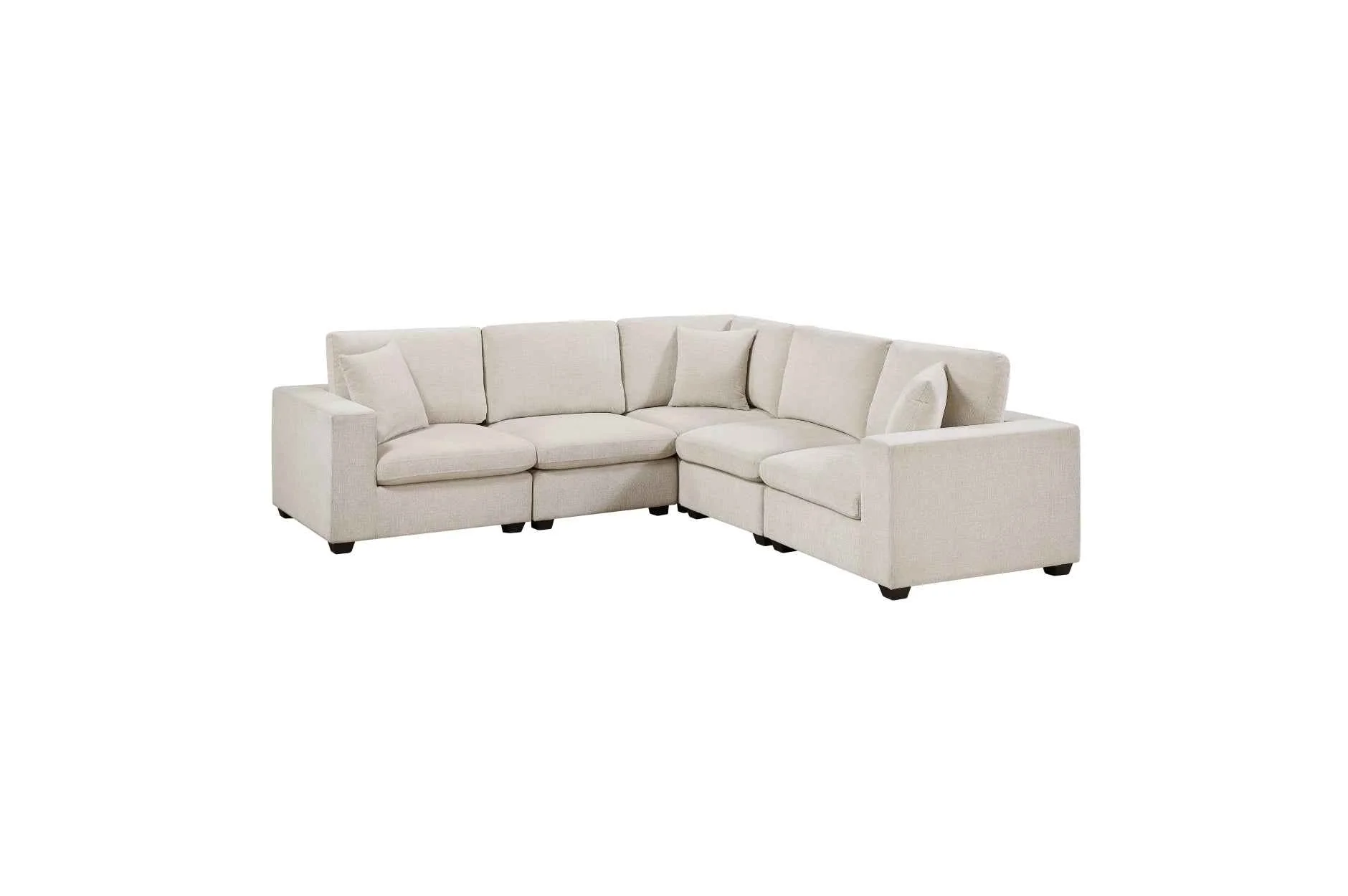 Serenity Beige 5-Piece Modular Sectional - Image 2