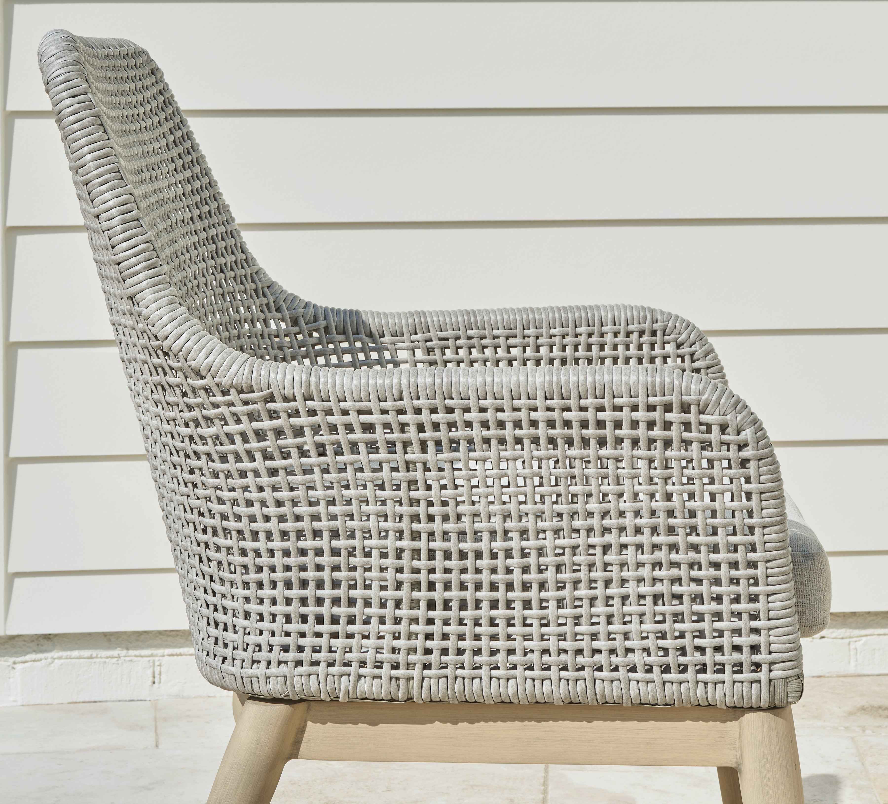 Seton Creek Gray Outdoor Dining Arm Chair - Image 11