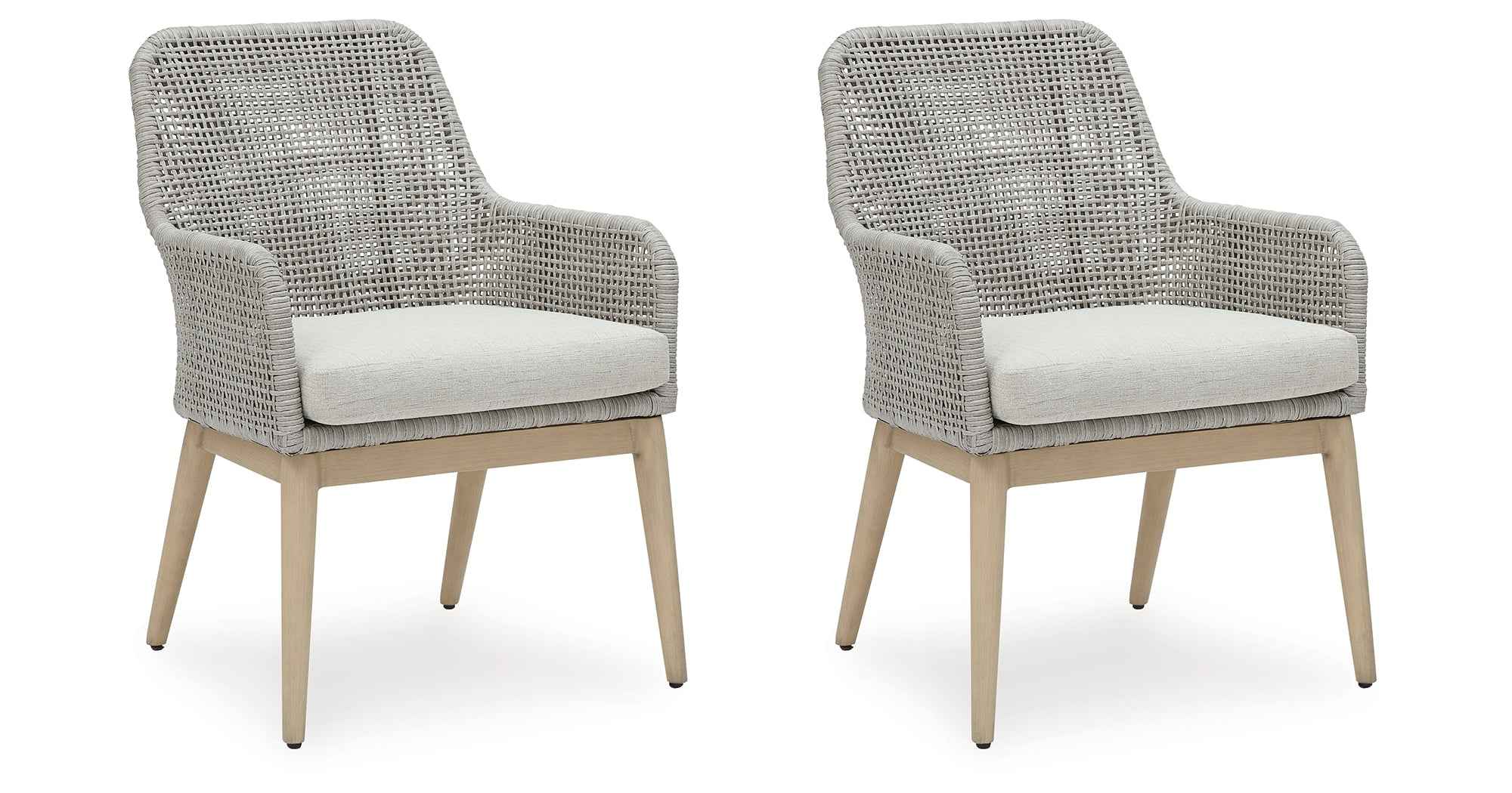 Seton Creek Gray Outdoor Dining Arm Chair - Image 14