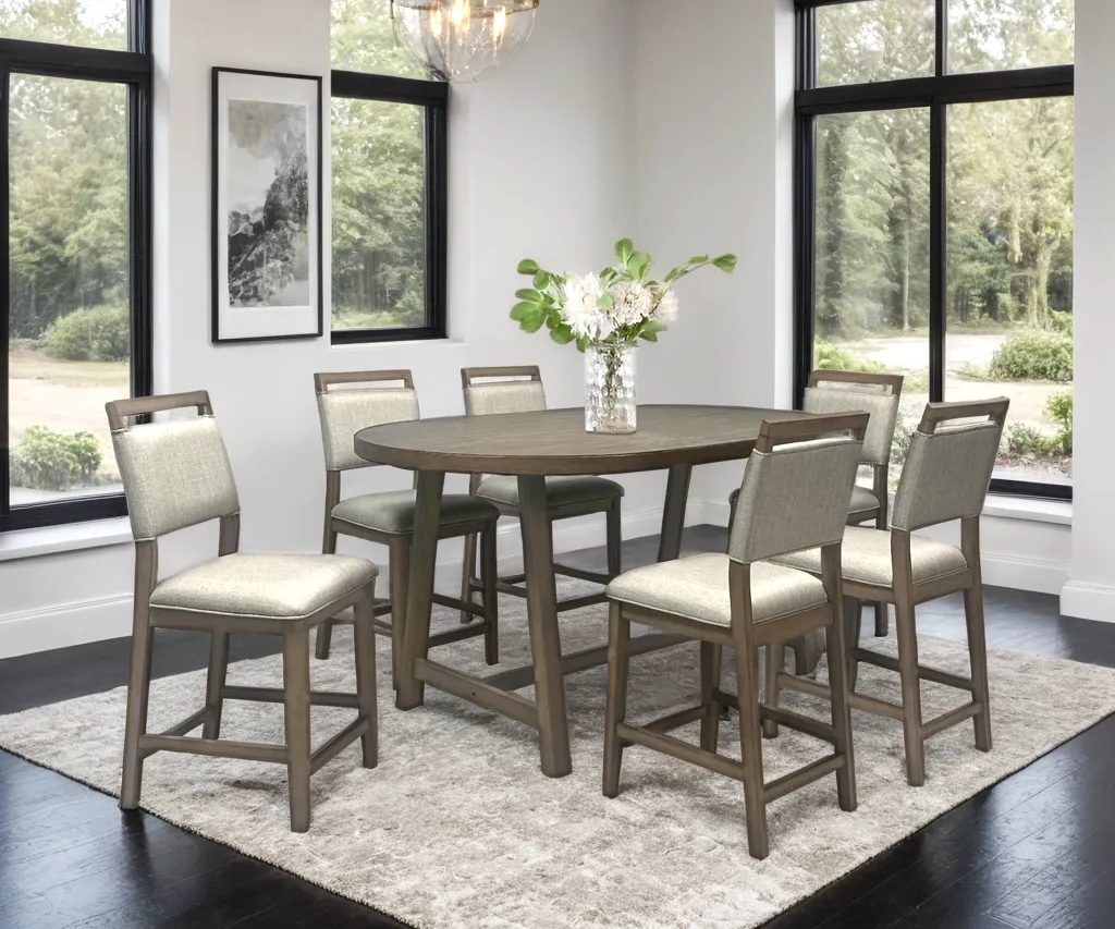 Seville 7-Piece Counter Height Dining Room Set