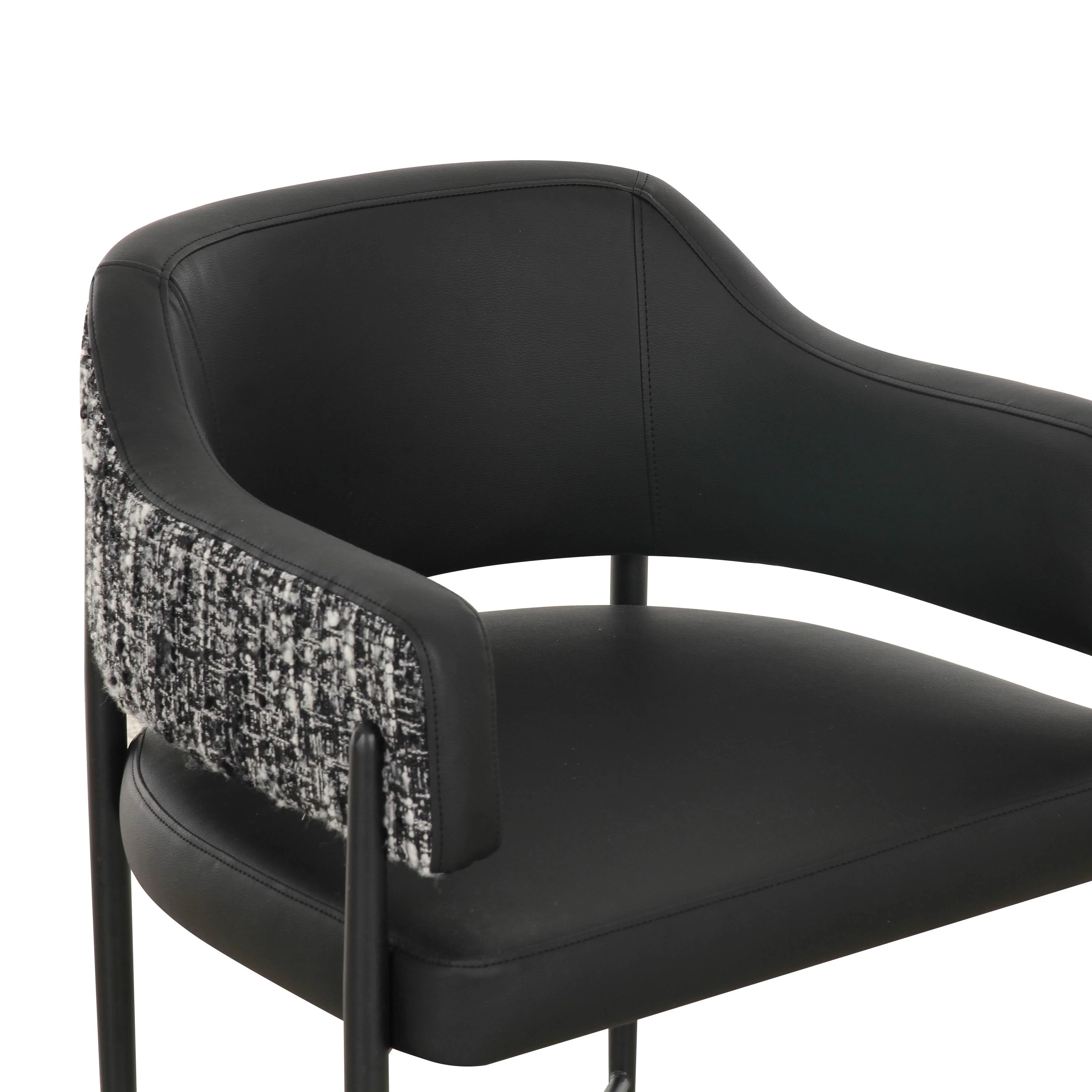 Sezanne Vegan Leather 2-Tone Dining Chair - Image 13