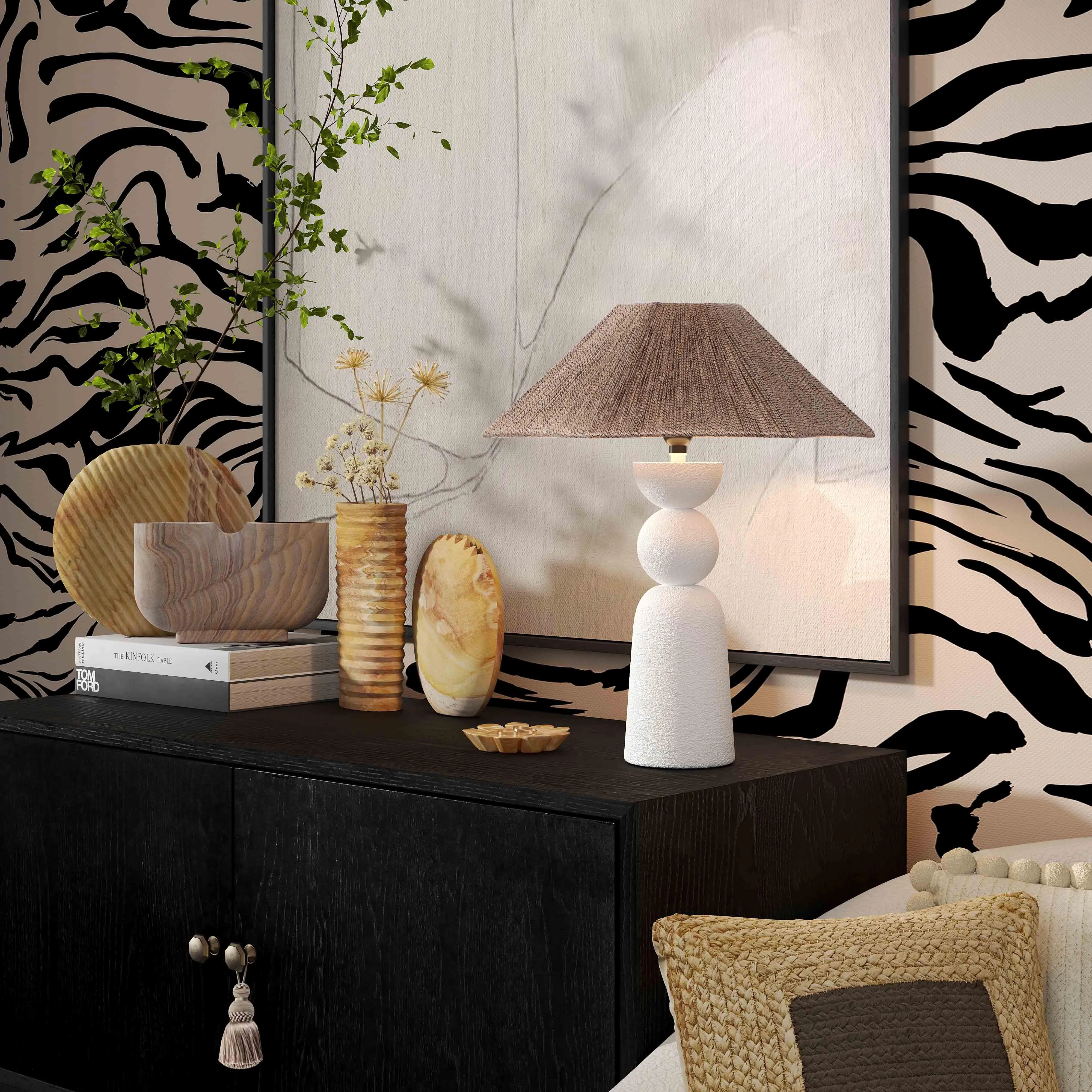 Shabby Natural Rope Table Lamp - Image 2