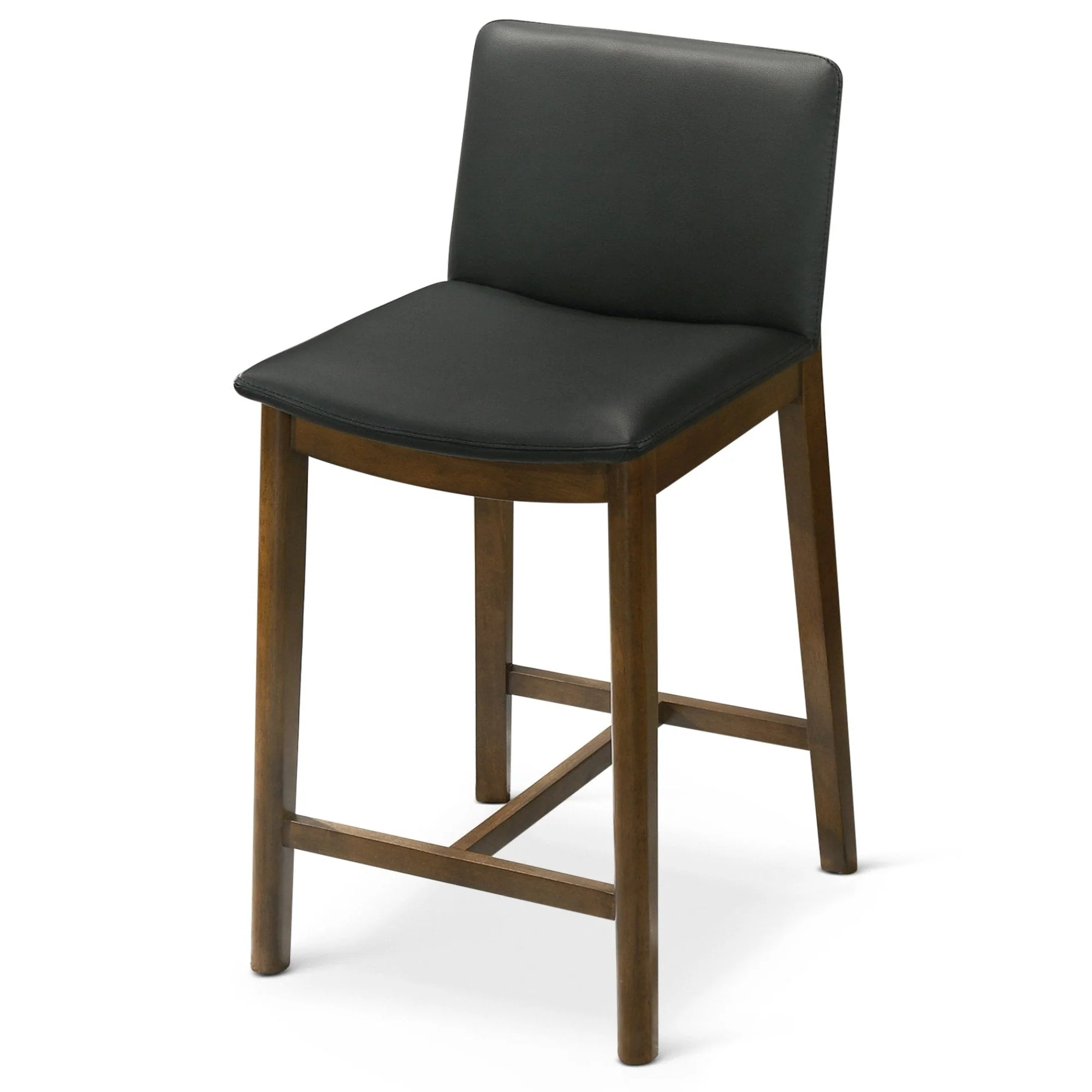 Shannon Counter Chair In Black Vegan Leather - Image 6