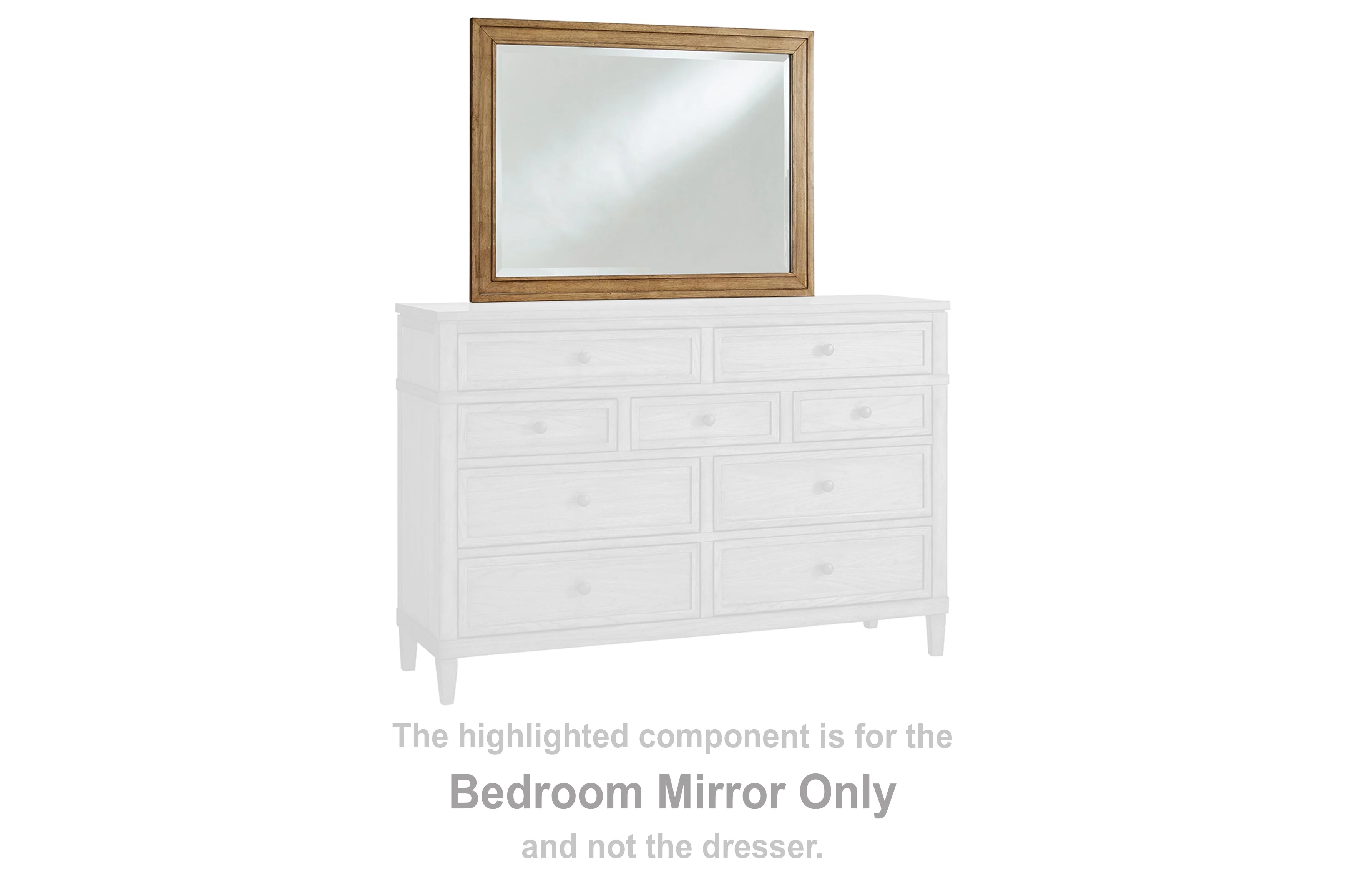 Sharlance Light Brown Bedroom Mirror - Image 2