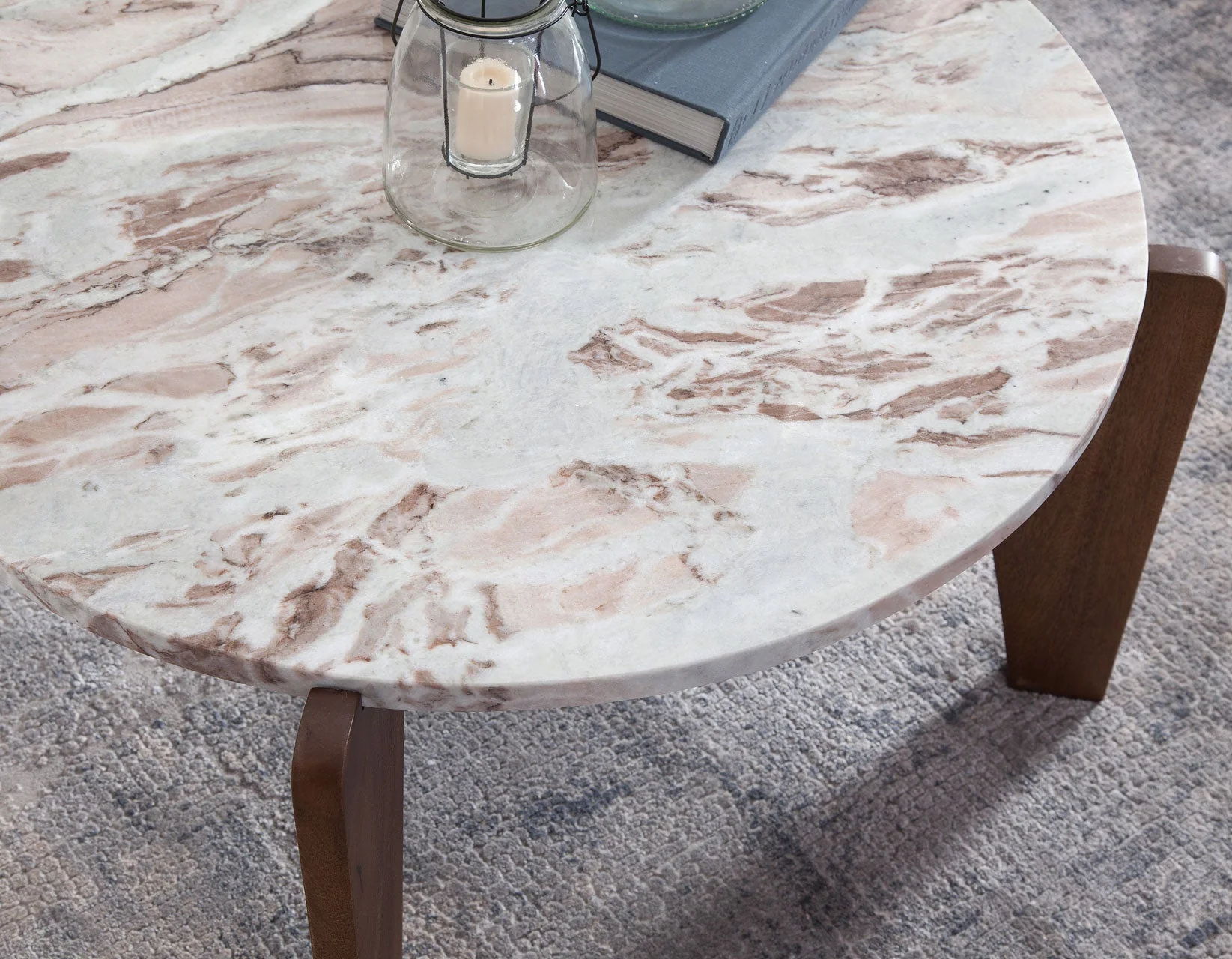 Shavon Toronto Brown 3-Piece Solid Marble Table Set - Image 13