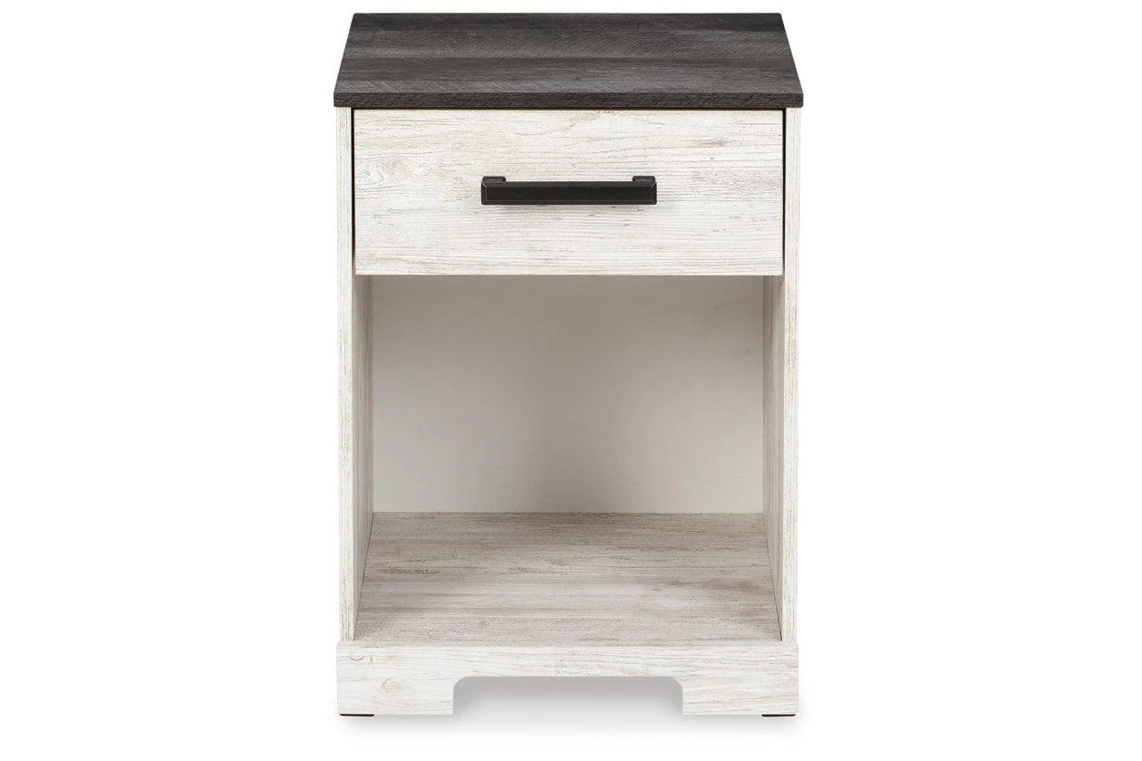 Shawburn Whitewash/Charcoal Gray Nightstand - Image 4