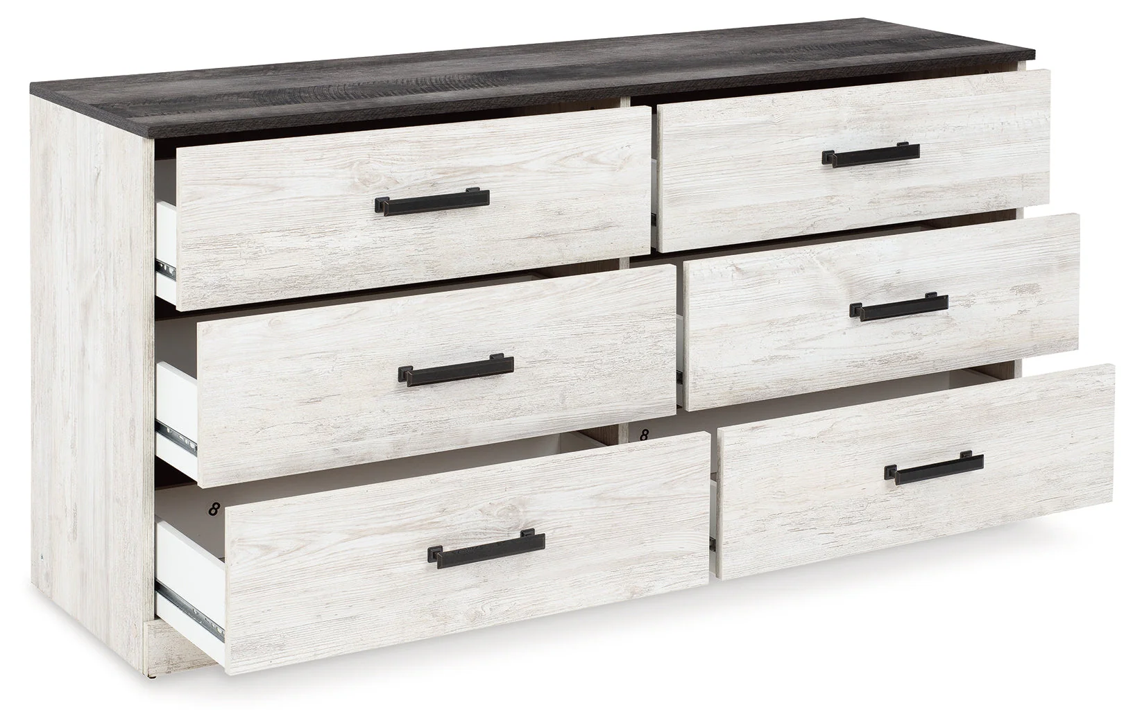 Shawburn Whitewash Crossbuck/Charcoal Gray Platform Bedroom Set - Image 17