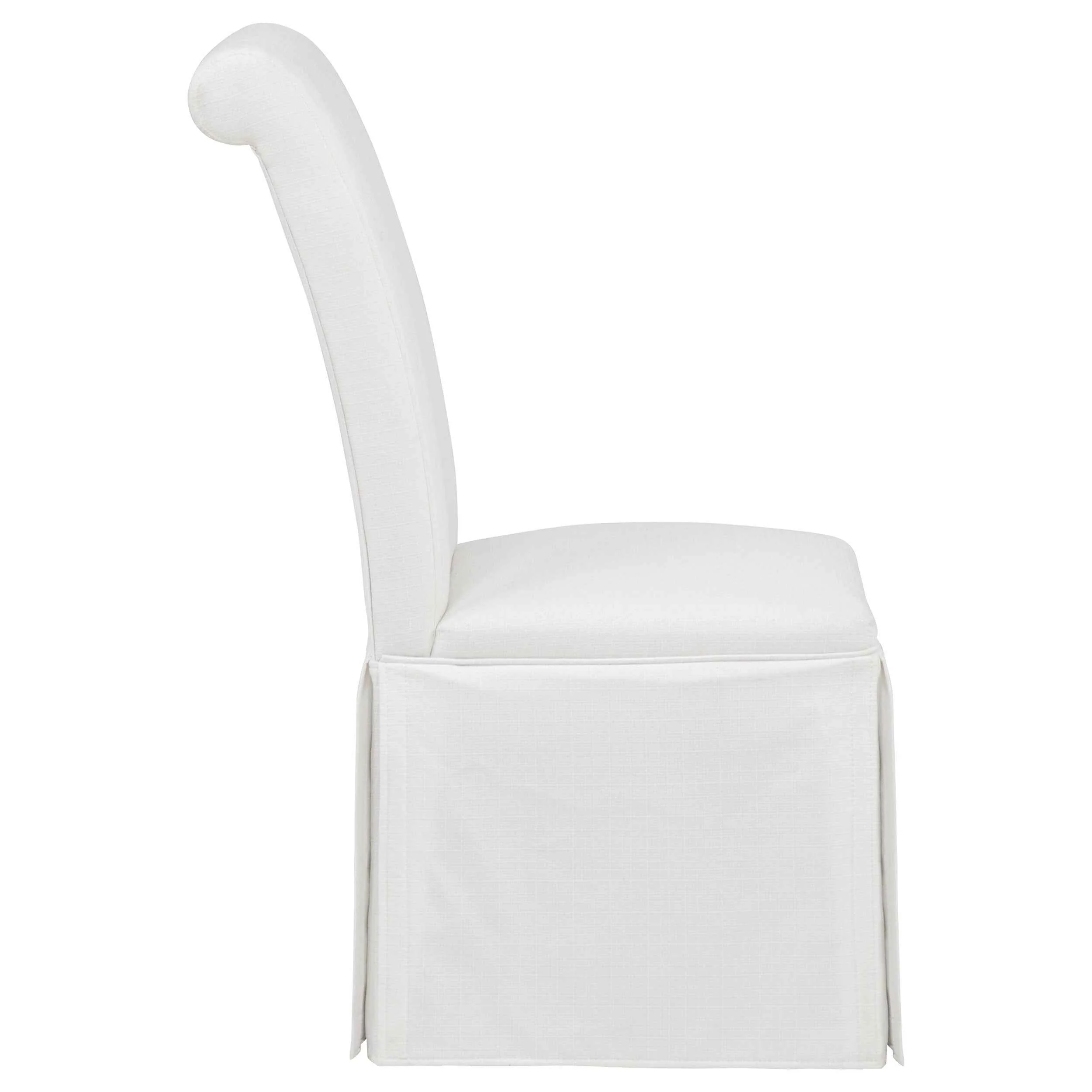 Shawna White Upholstered Skirted Side Chair (Set of 2) - Image 10