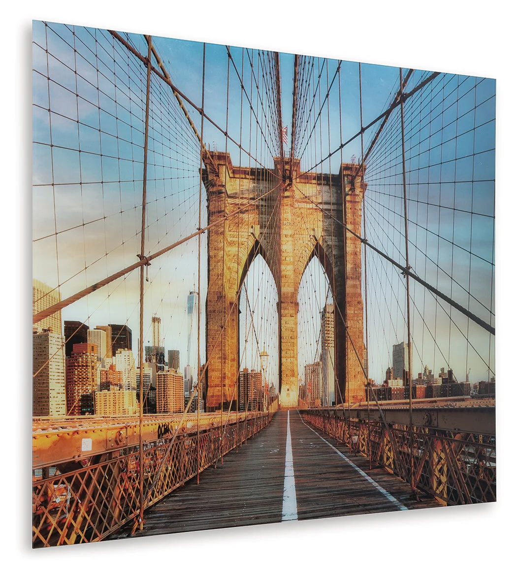 Shayward Blue/Amber Wall Art - Image 3