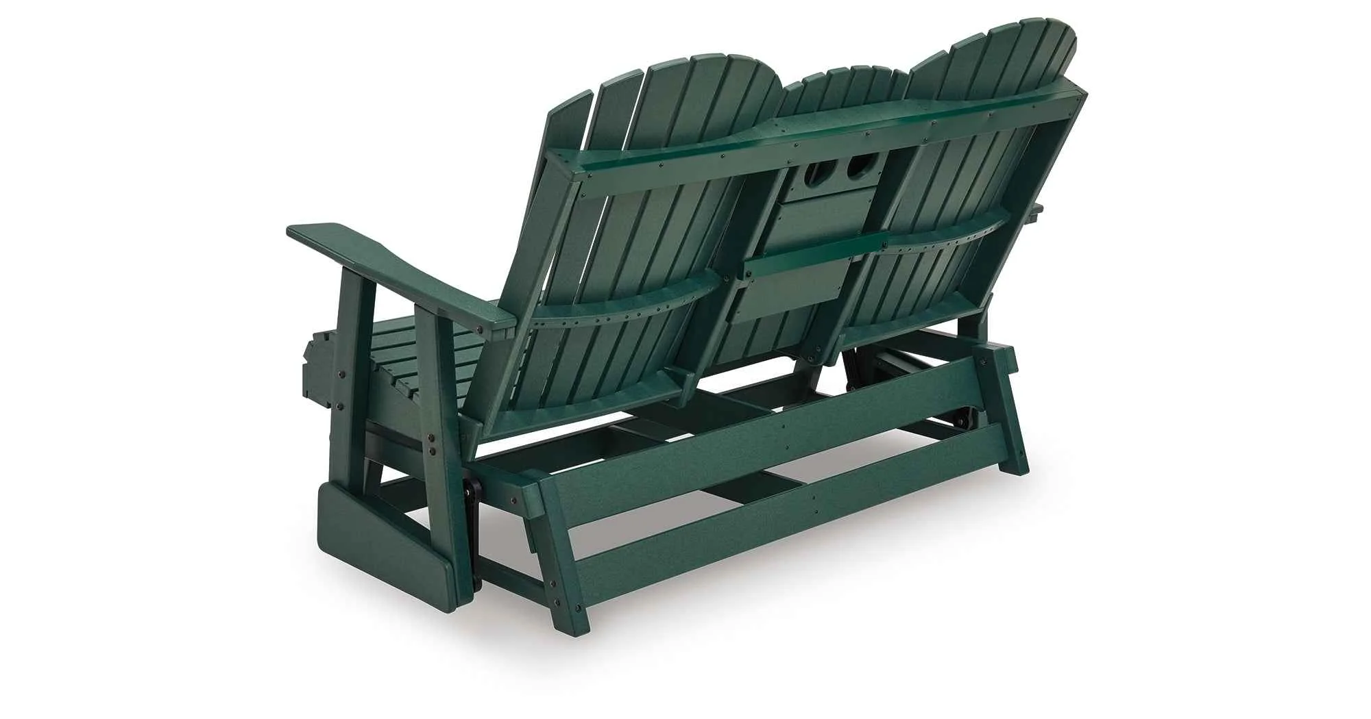 Shell Beach Green Outdoor Loveseat Glider - Image 11