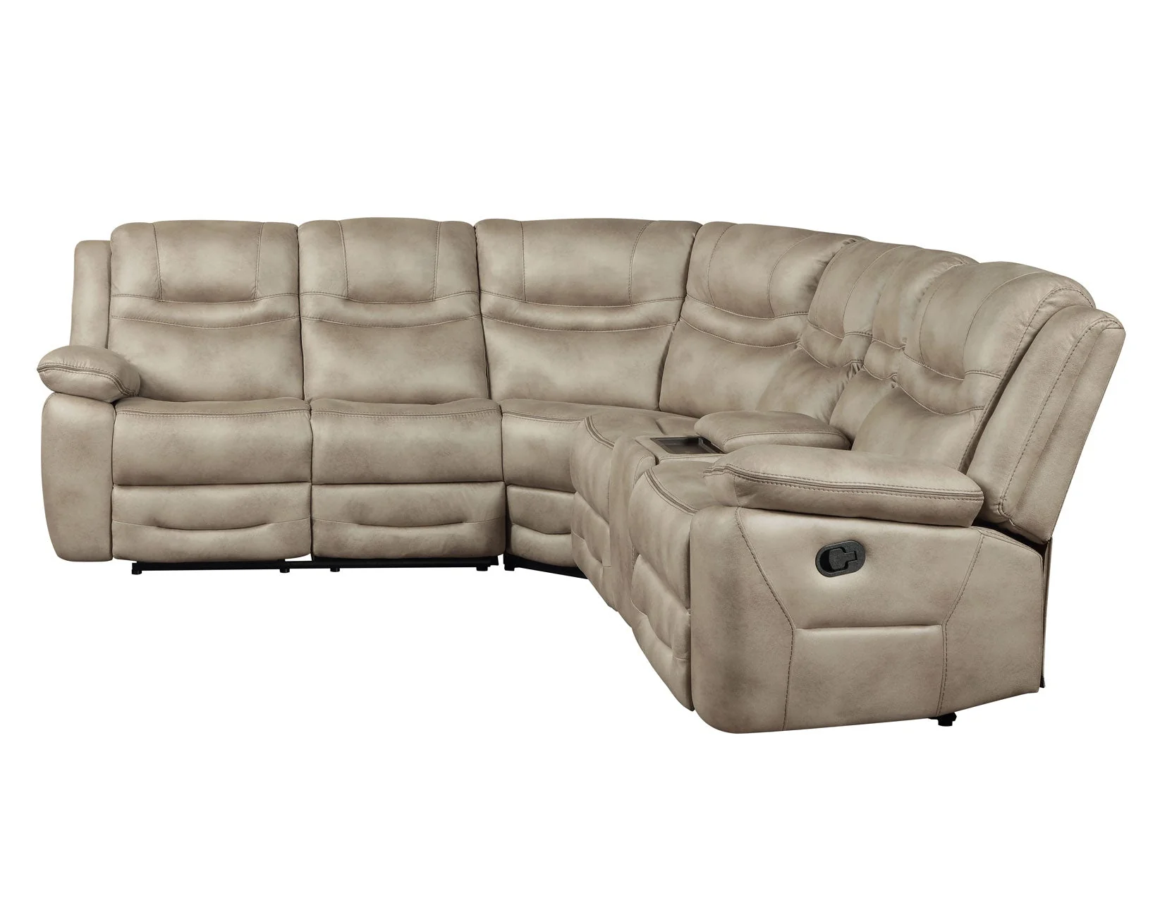 Shelton Brown 3-Piece Manual Reclining Sectional - Image 6