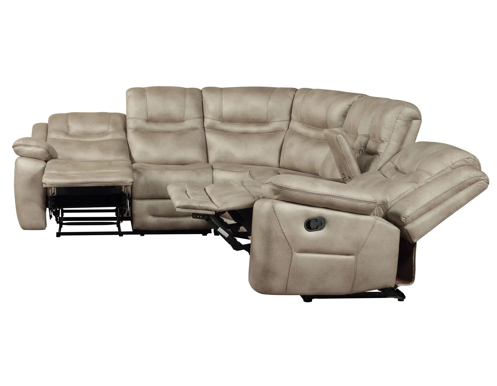 Shelton Brown 3-Piece Manual Reclining Sectional - Image 7