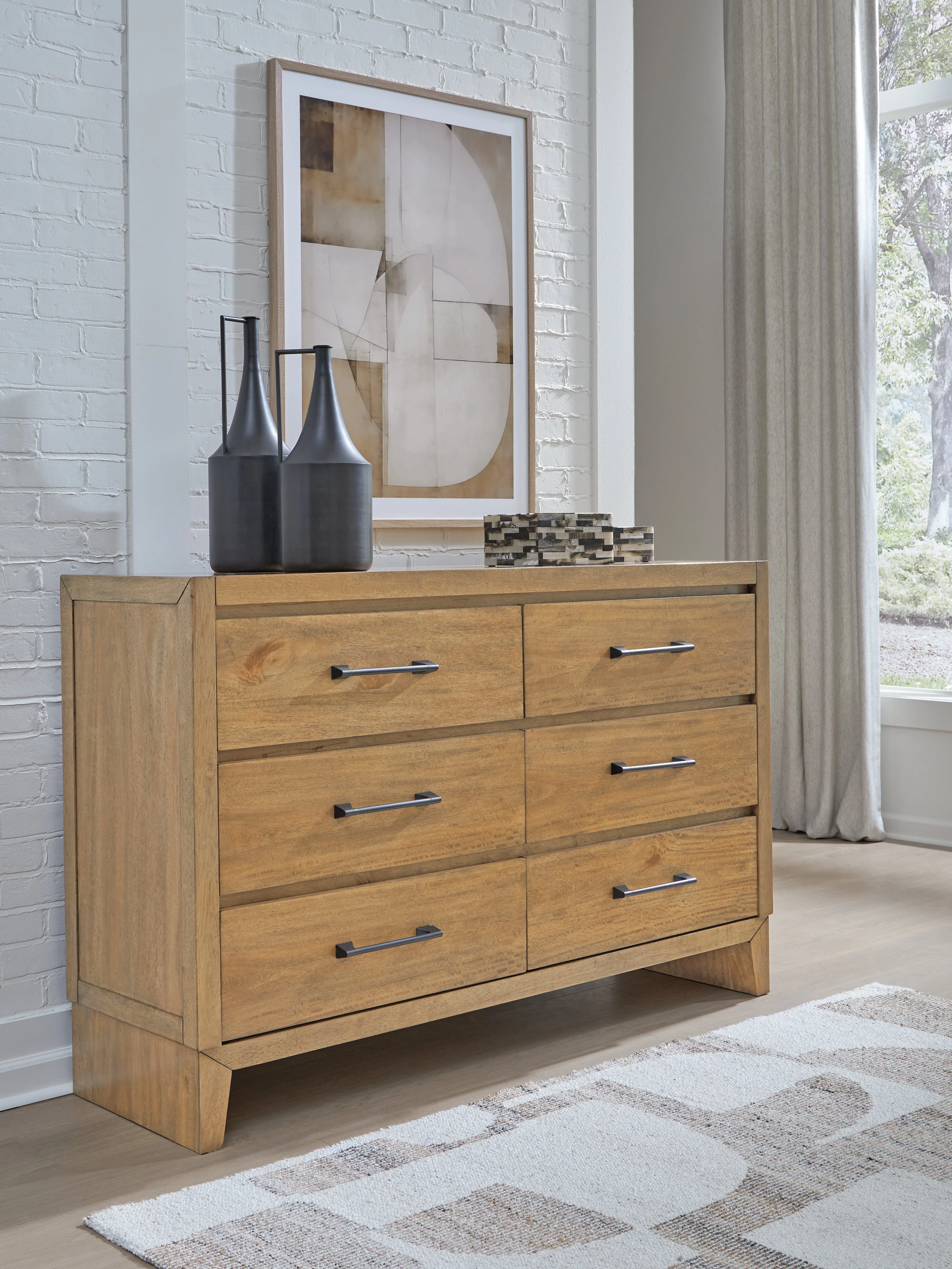 Sherbana Light Brown Platform Bedroom Set - Image 10