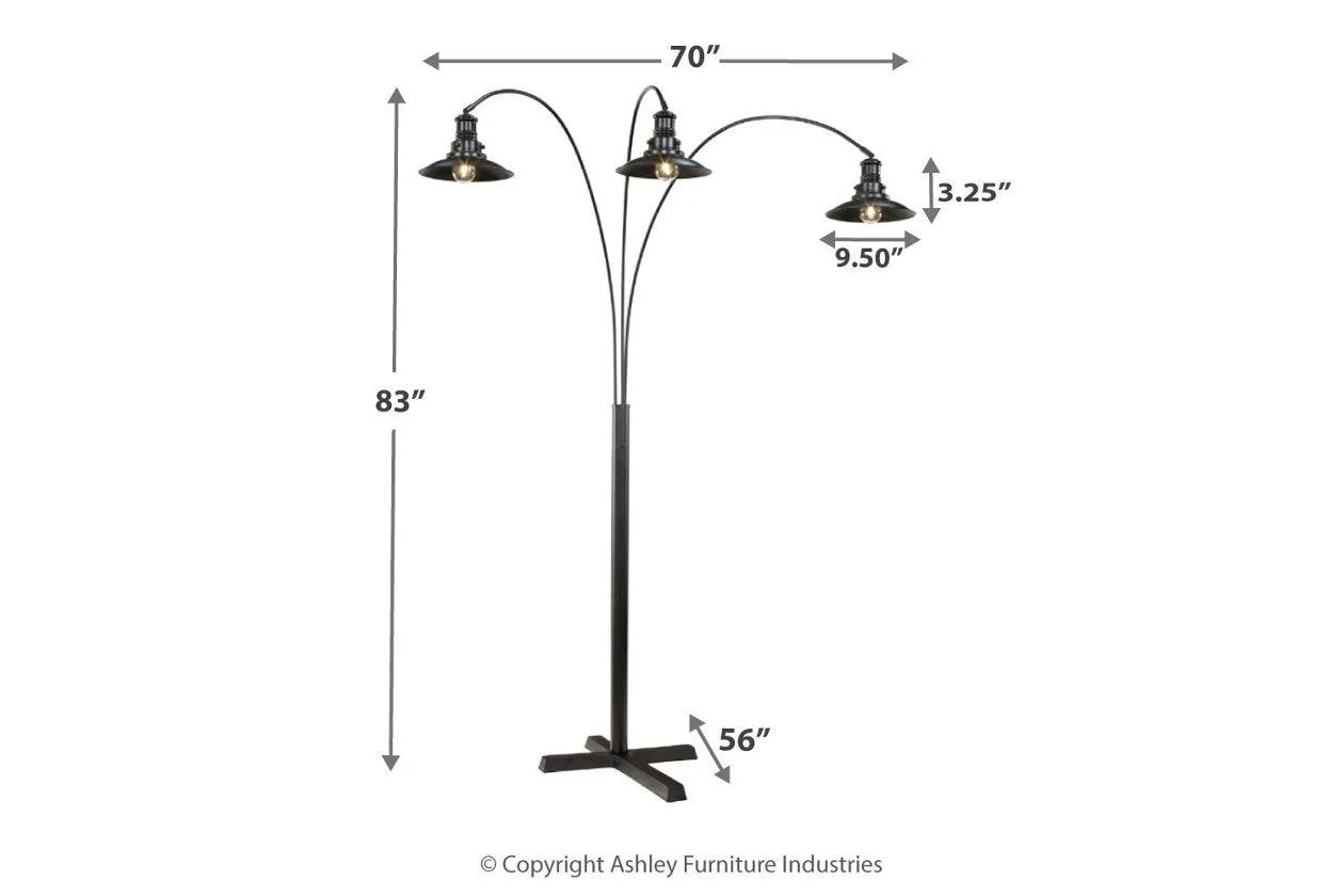 Sheriel Black Floor Lamp - Image 4