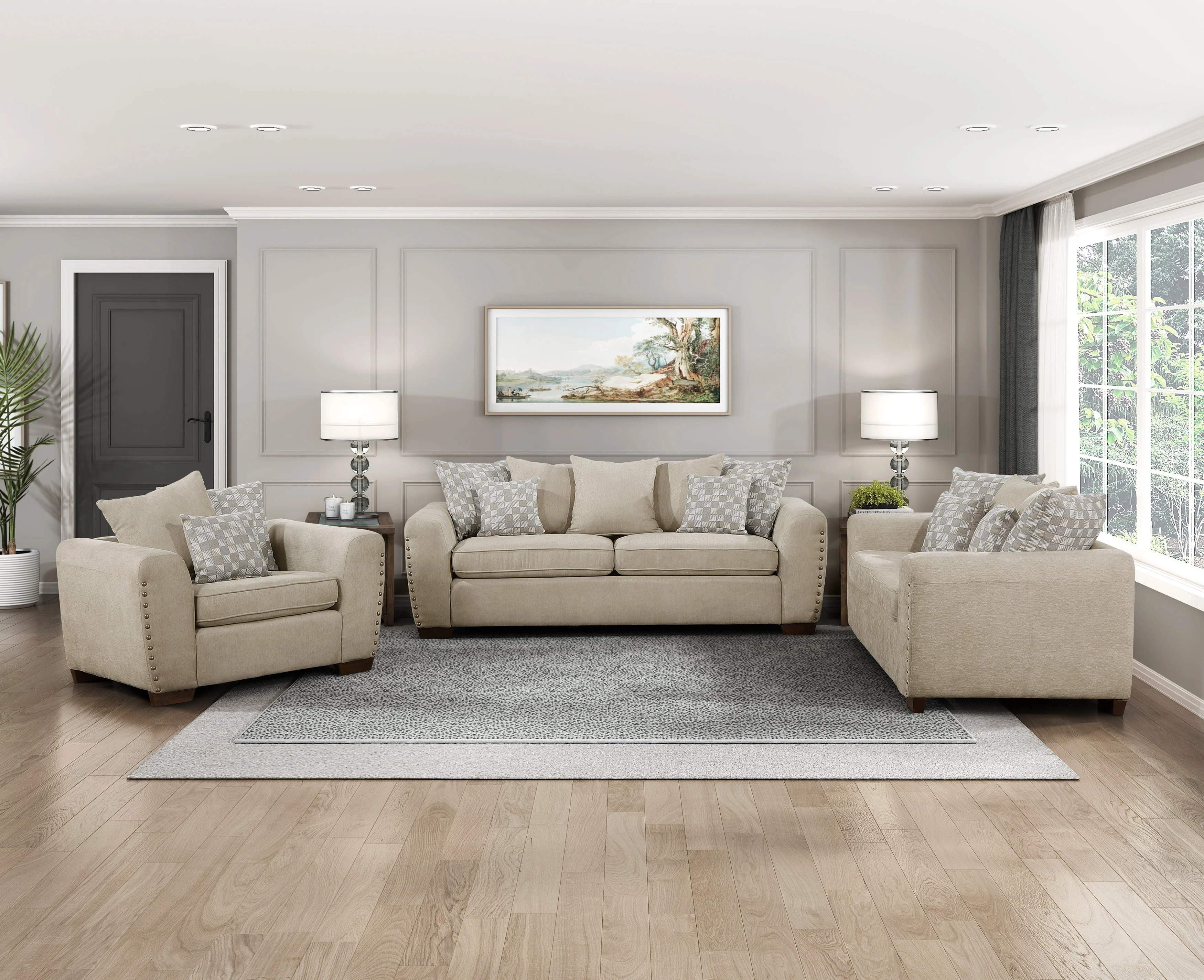 Silverthorne Light Brown Living Room Set