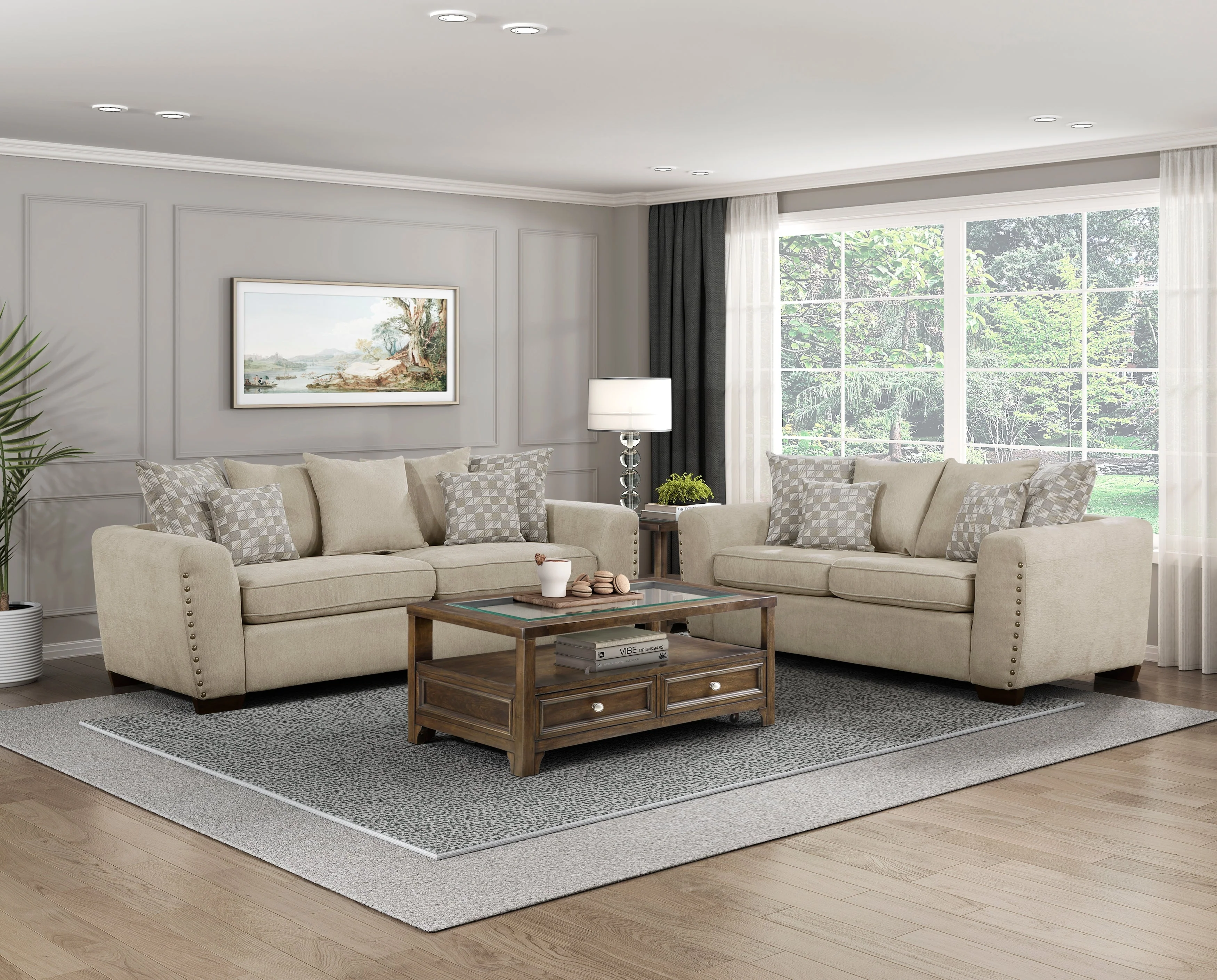Silverthorne Light Brown Loveseat - Image 2