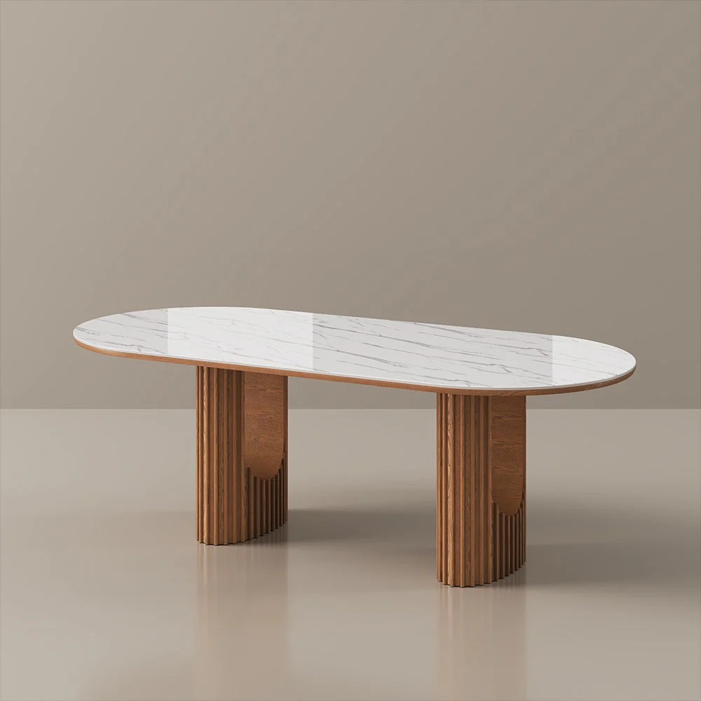 Silvo 79" Table Glossy White Dining Table