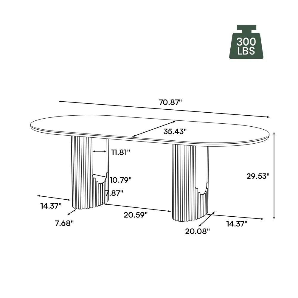 Silvo 79" Table Glossy White Dining Table - Image 8