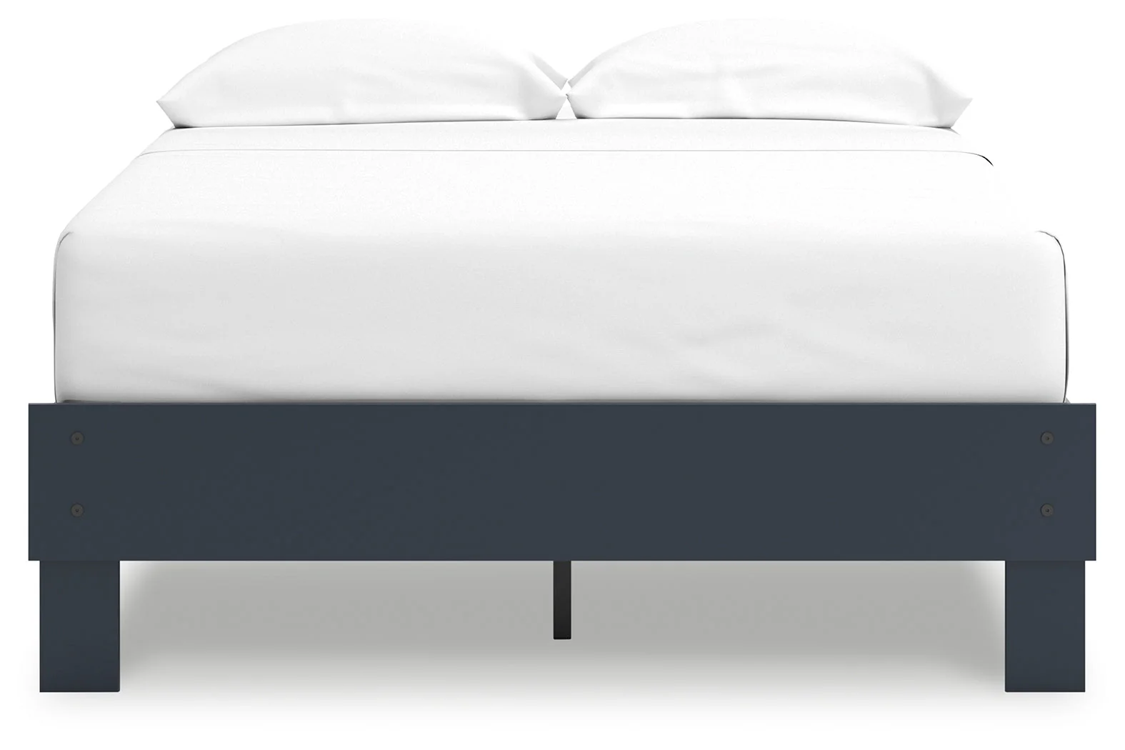 Simmenfort Navy Blue Full Platform Base Bed - Image 5