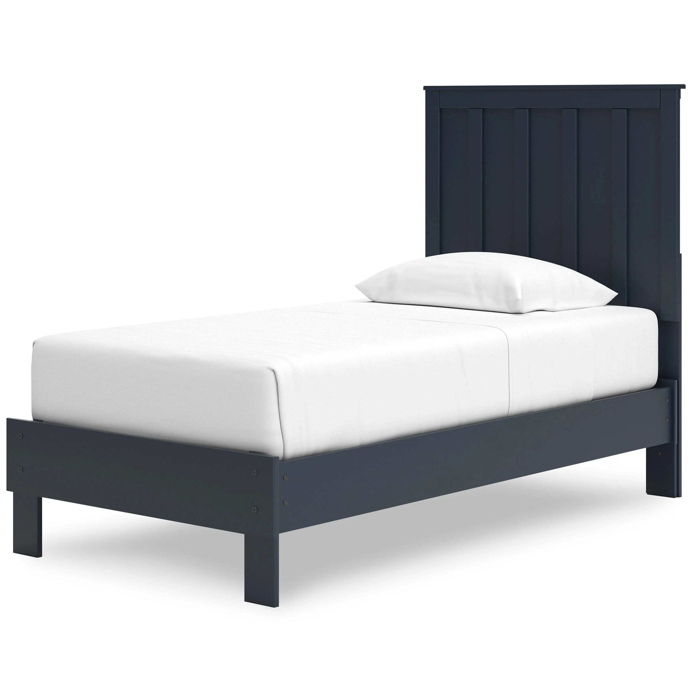 Simmenfort Navy Blue Twin Platform Bed