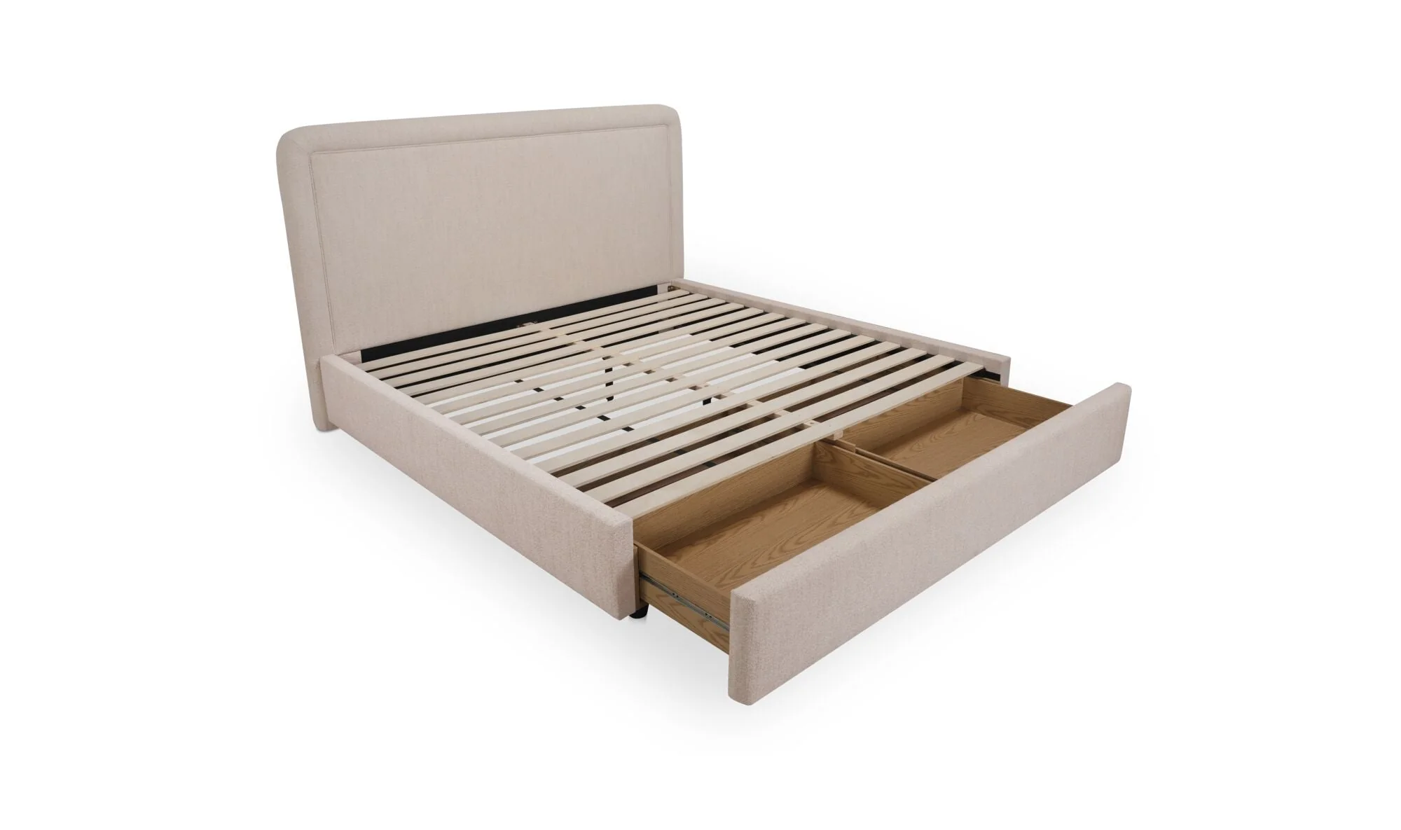 Simon King Storage Bed Flecked Beige - Image 2