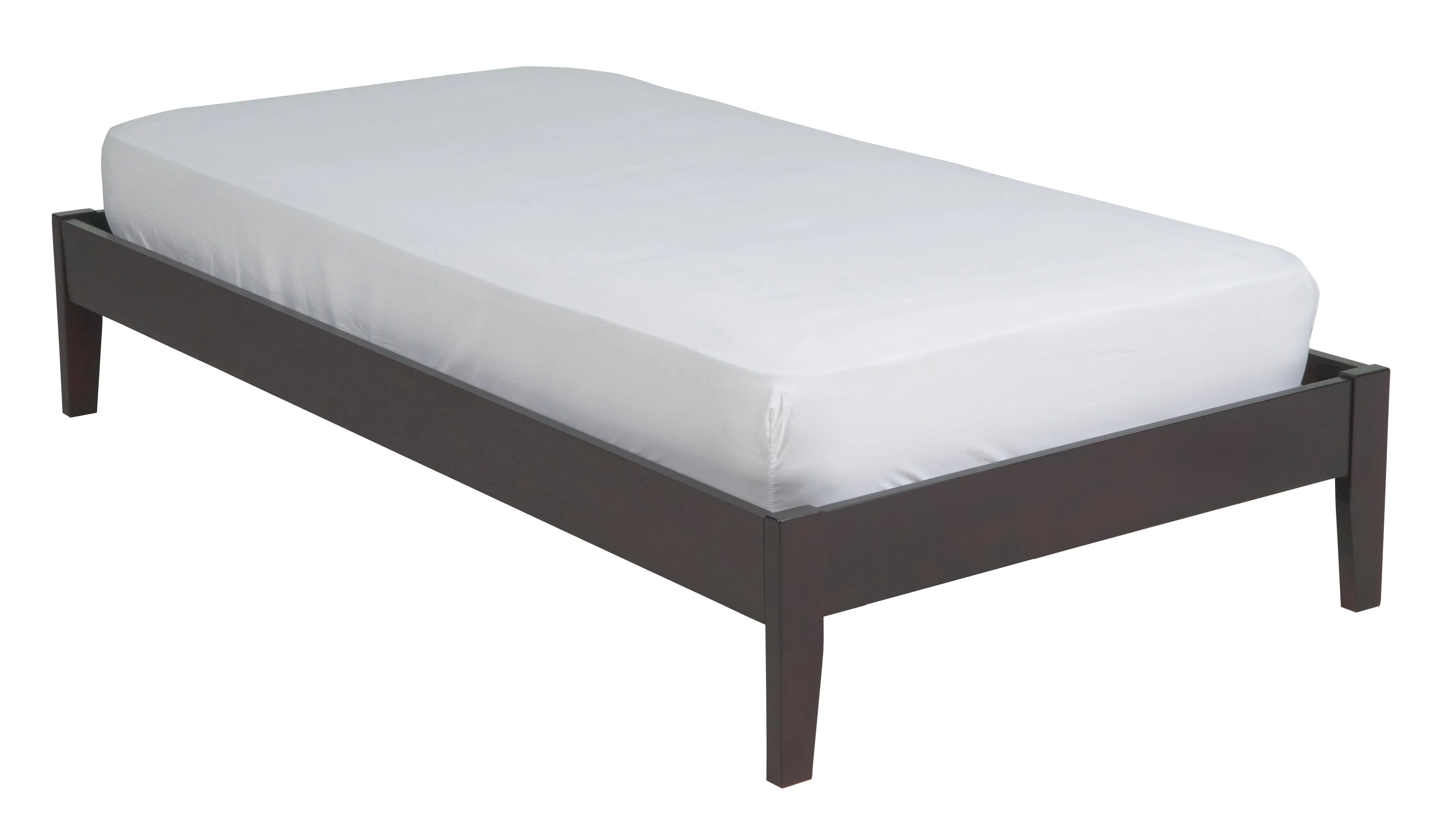 Simple Wood California King Platform Bed in Espresso - Image 5