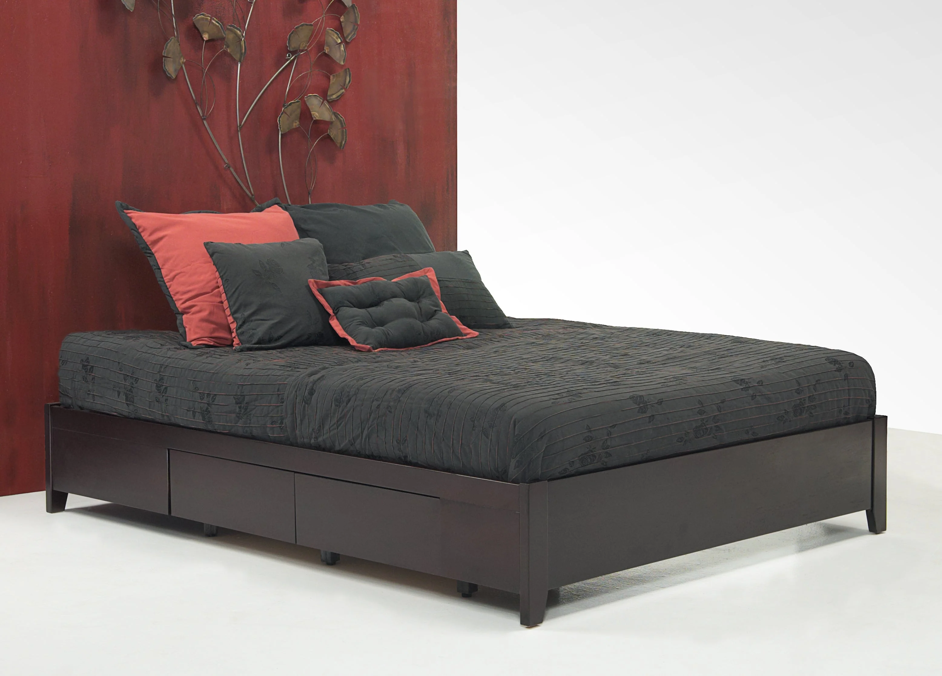 Simple Wood Eastern King Storage Bed in Espresso - Image 3