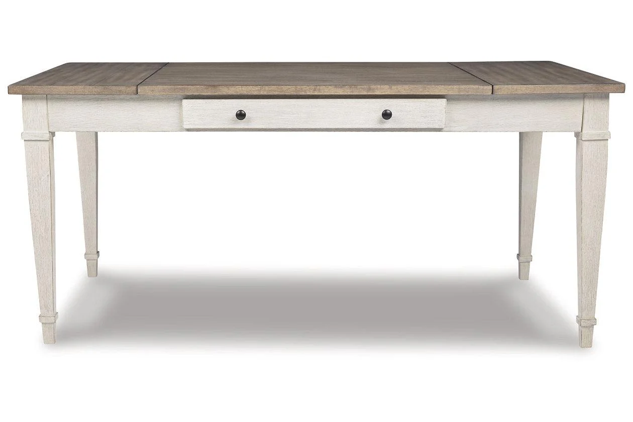 Skempton White/Light Brown Dining Table - Image 10