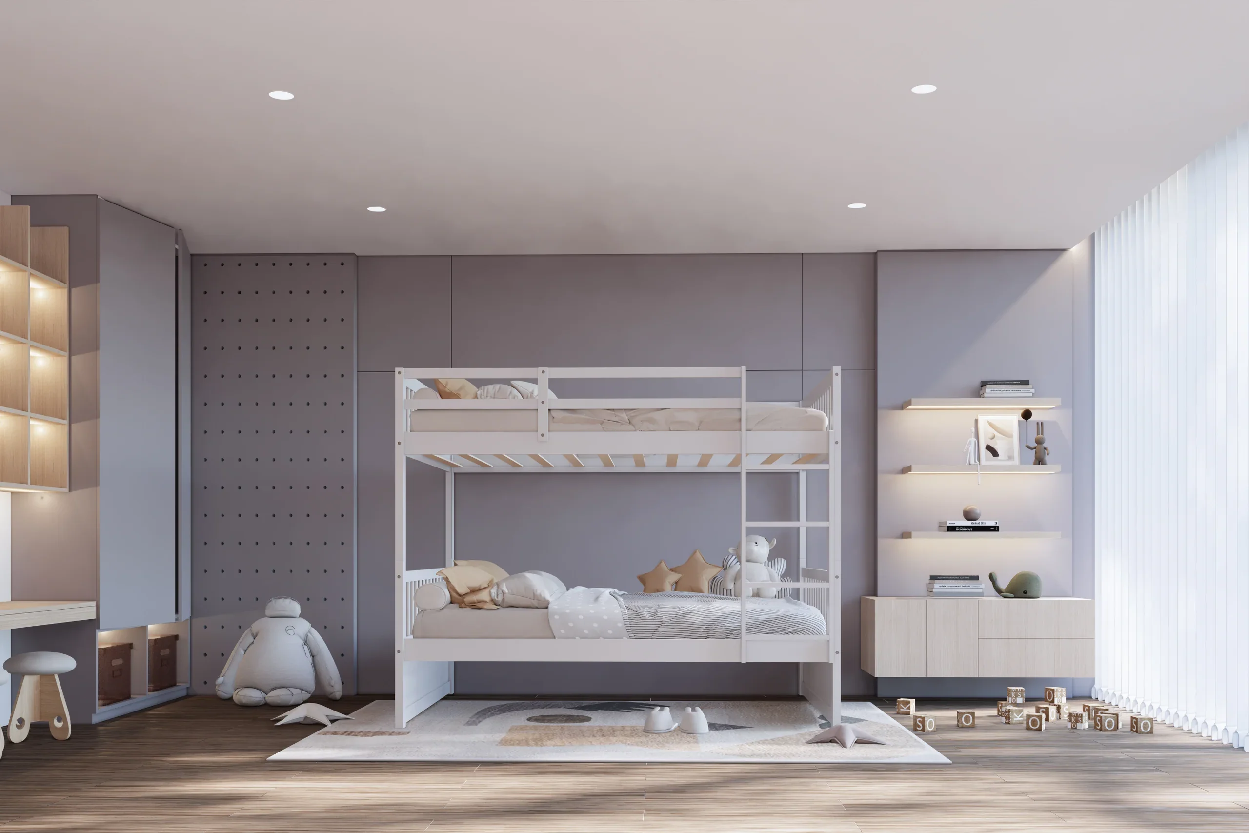 Sky Twin/Twin Bunk Bed White