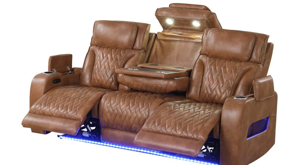 Skyline Brown 3-Piece Power Reclining Living Room Set - Image 5