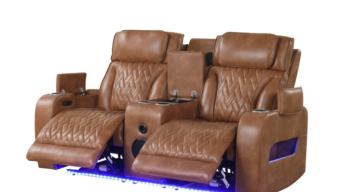 Skyline Brown 3-Piece Power Reclining Living Room Set - Image 7