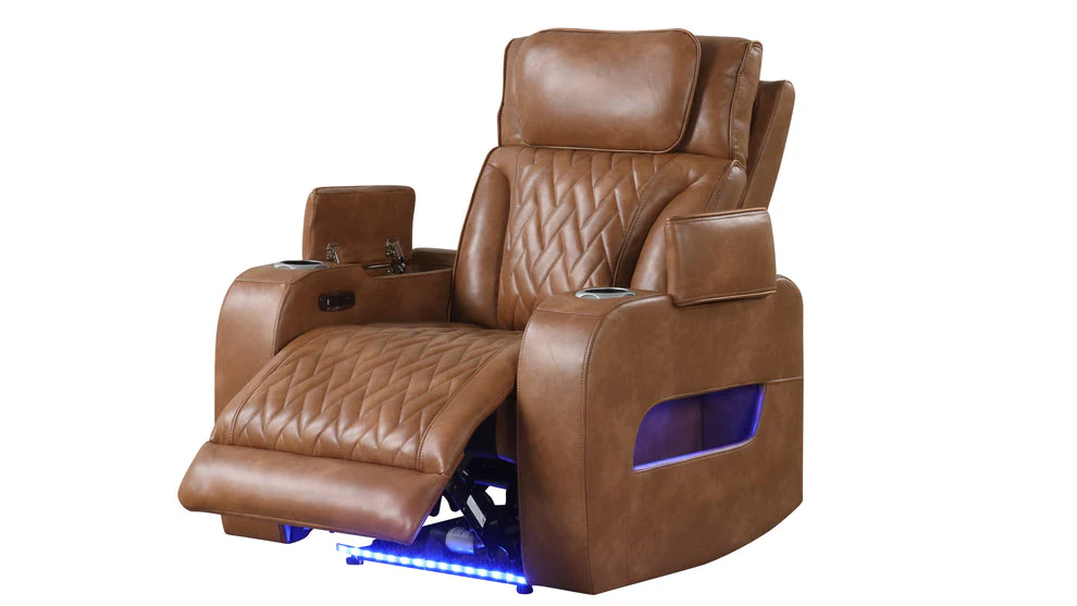 Skyline Brown 3-Piece Power Reclining Living Room Set - Image 9