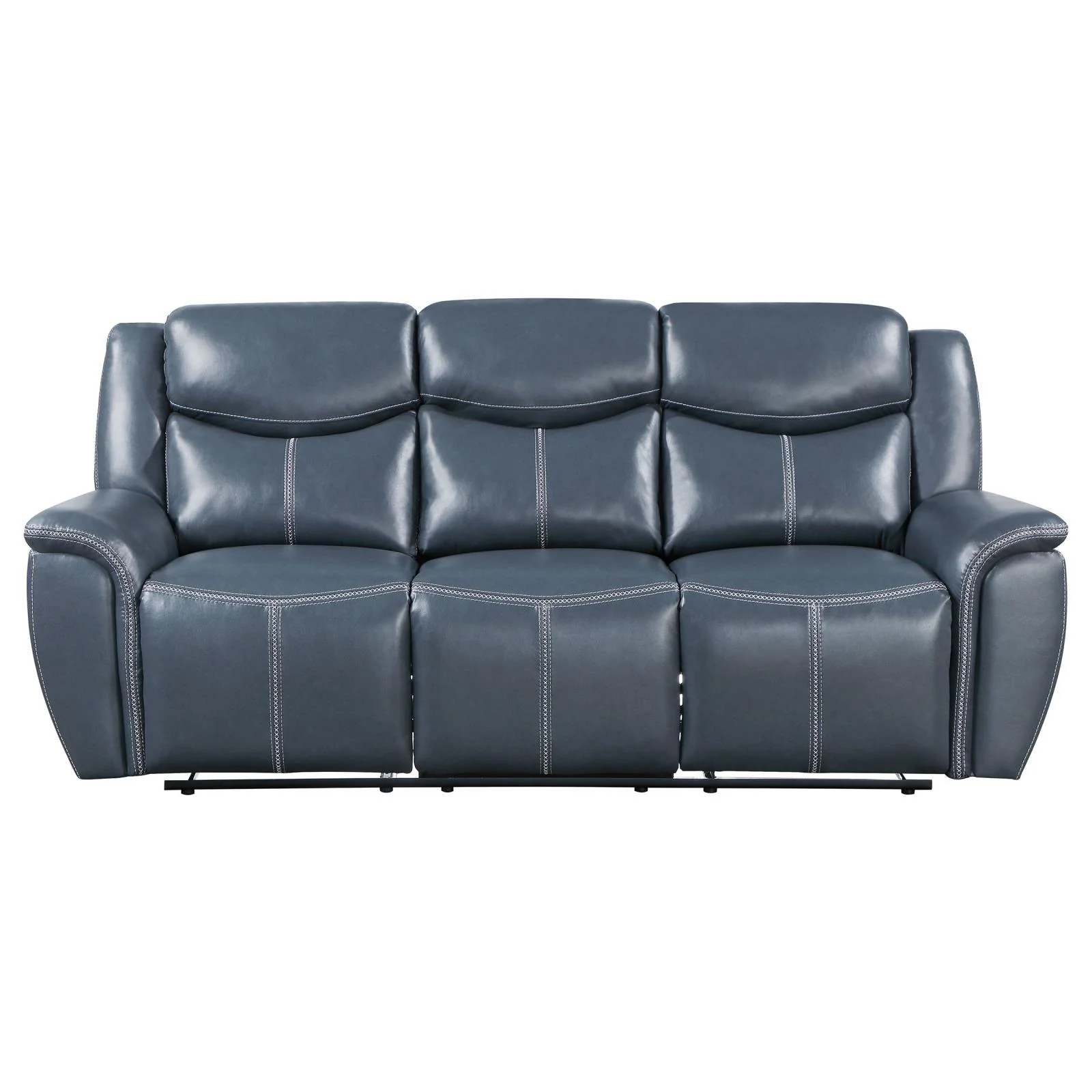 Sloane Blue 2-Piece Upholstered Motion Reclining Sofa Set - Image 5