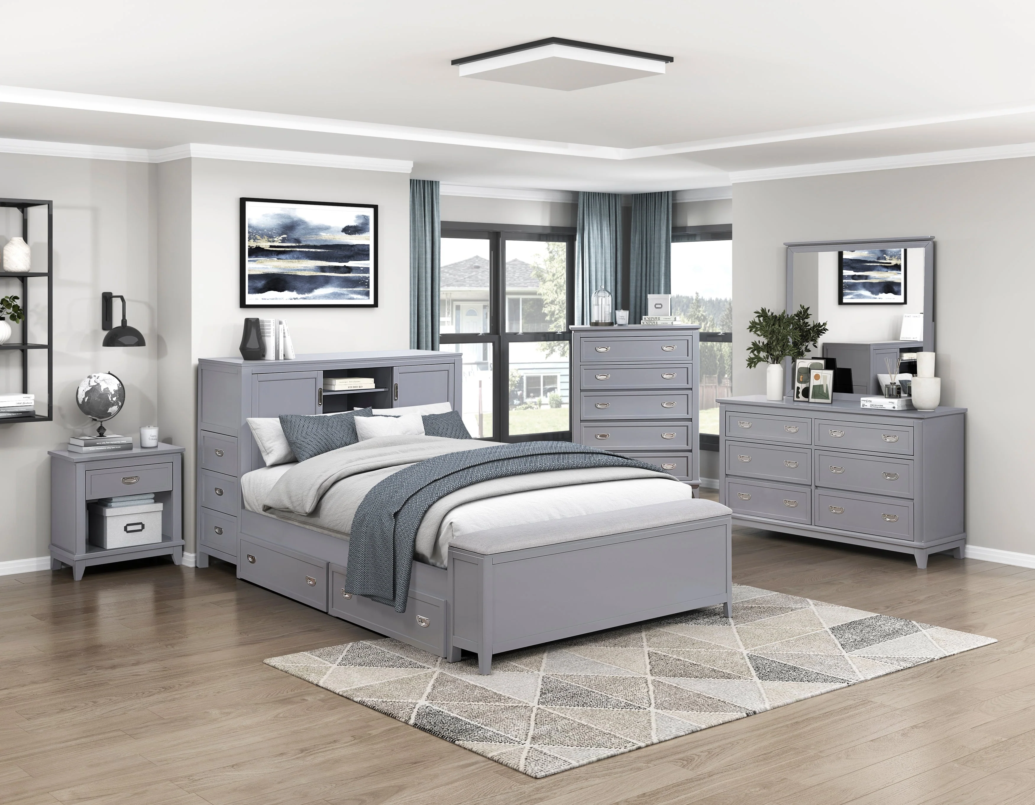 Sloane Gray Nightstand - Image 13
