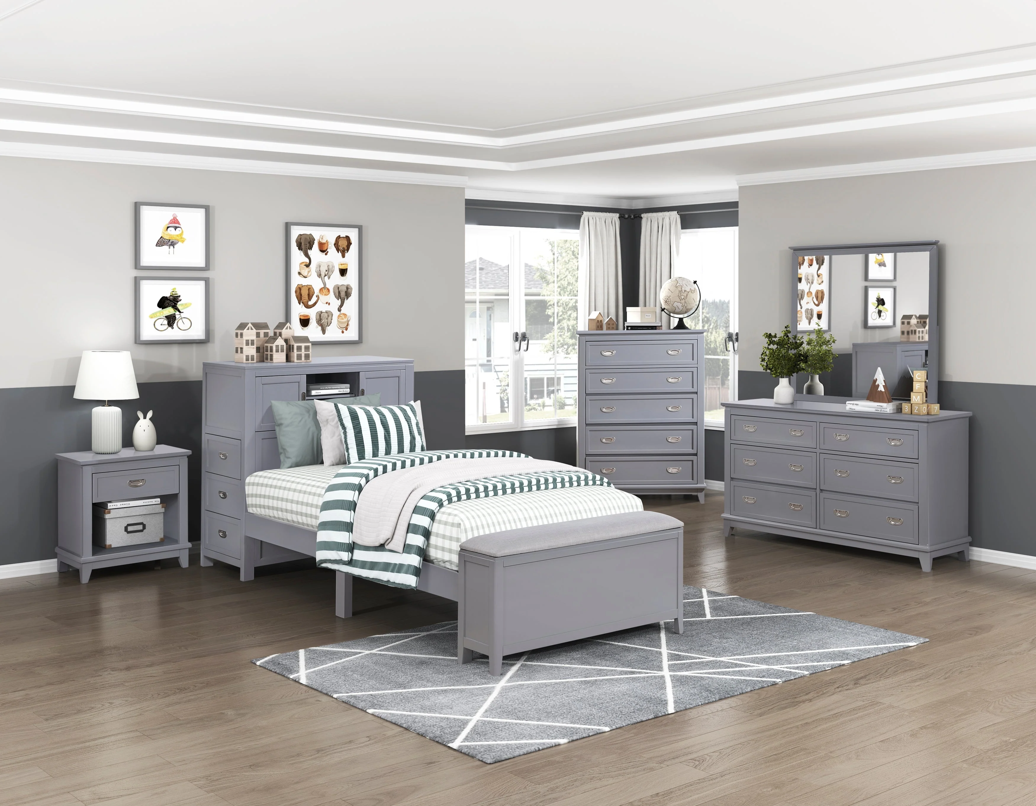 Sloane Gray Nightstand - Image 18
